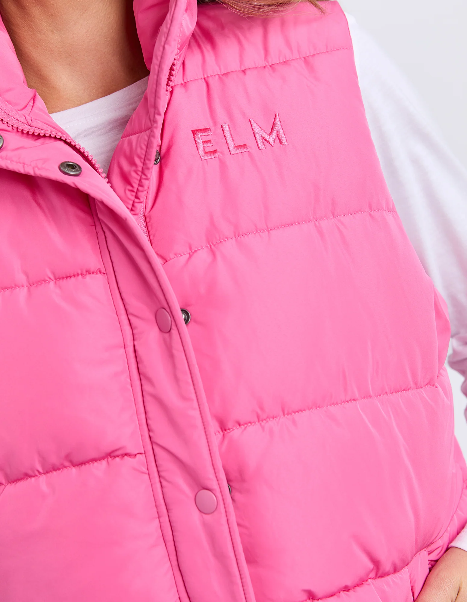 Core Puffer Vest Hot Pink - Image 5