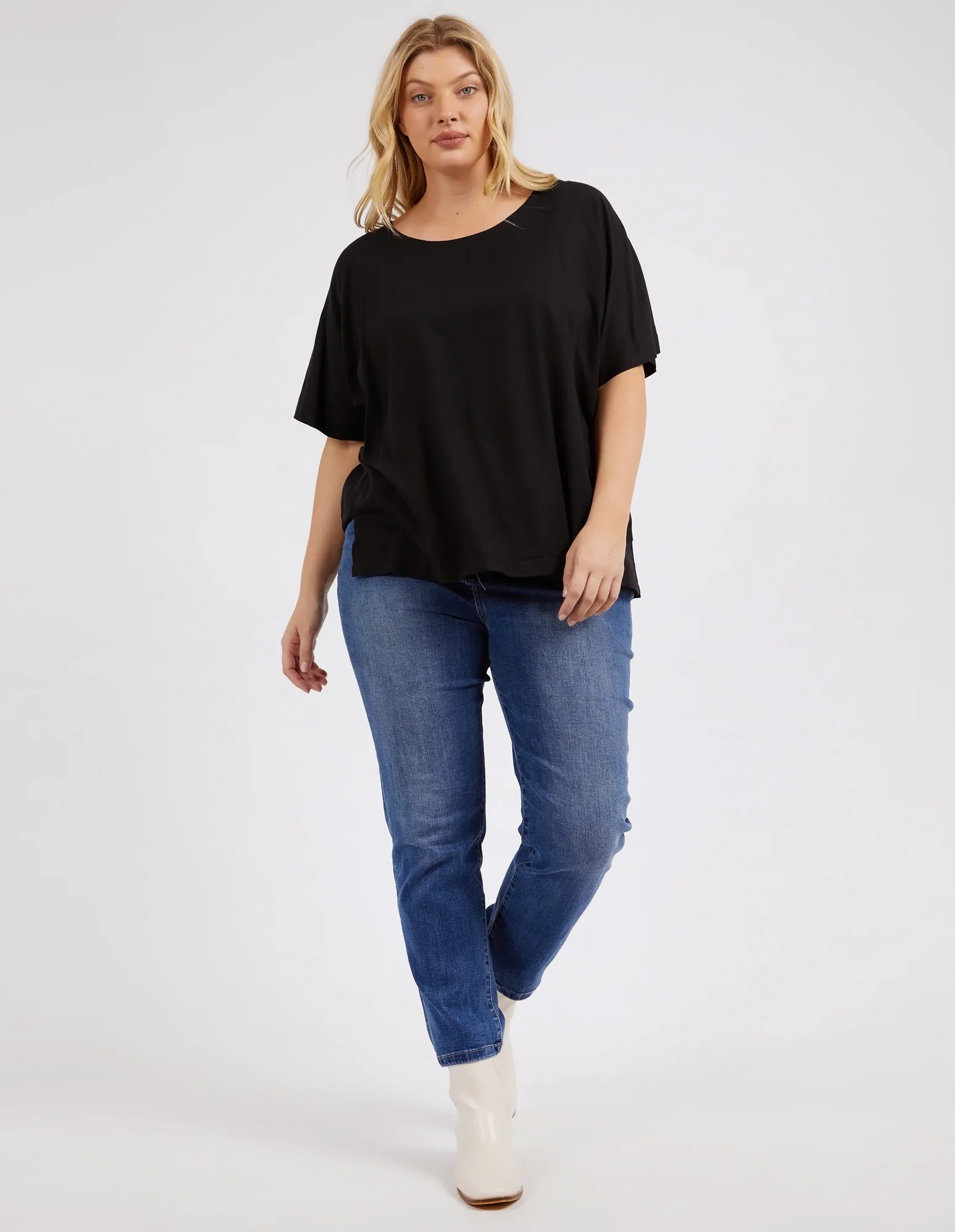 Curtis Woven Tee Black - Image 7