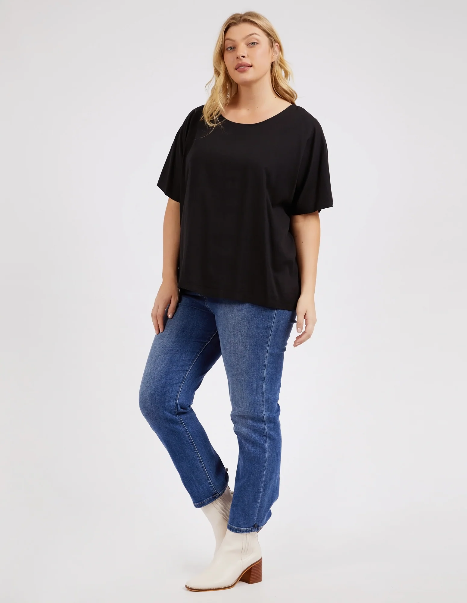 Curtis Woven Tee Black - Image 9
