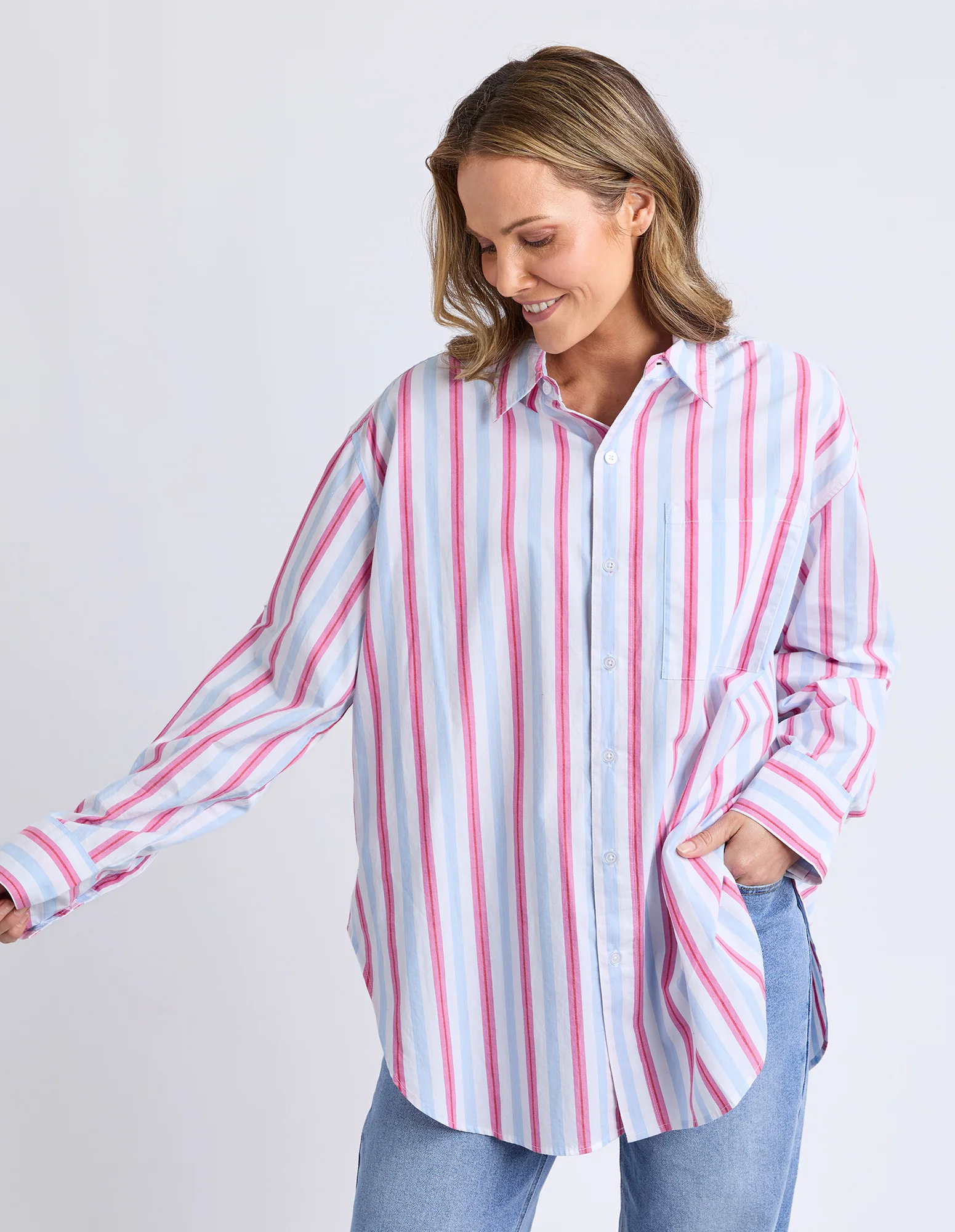 Cyrus Shirt Cranberry Stripe - Image 2
