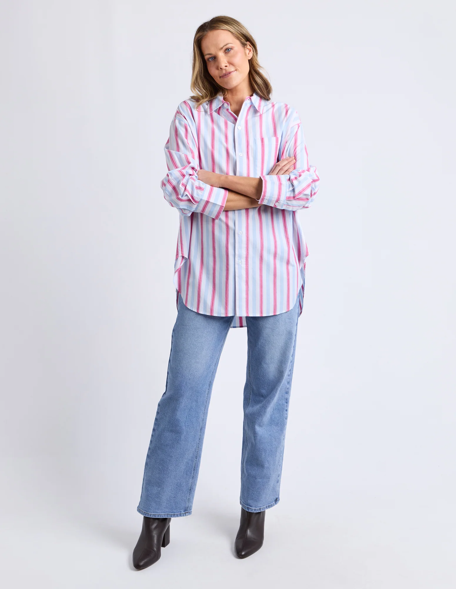 Cyrus Shirt Cranberry Stripe - Image 3