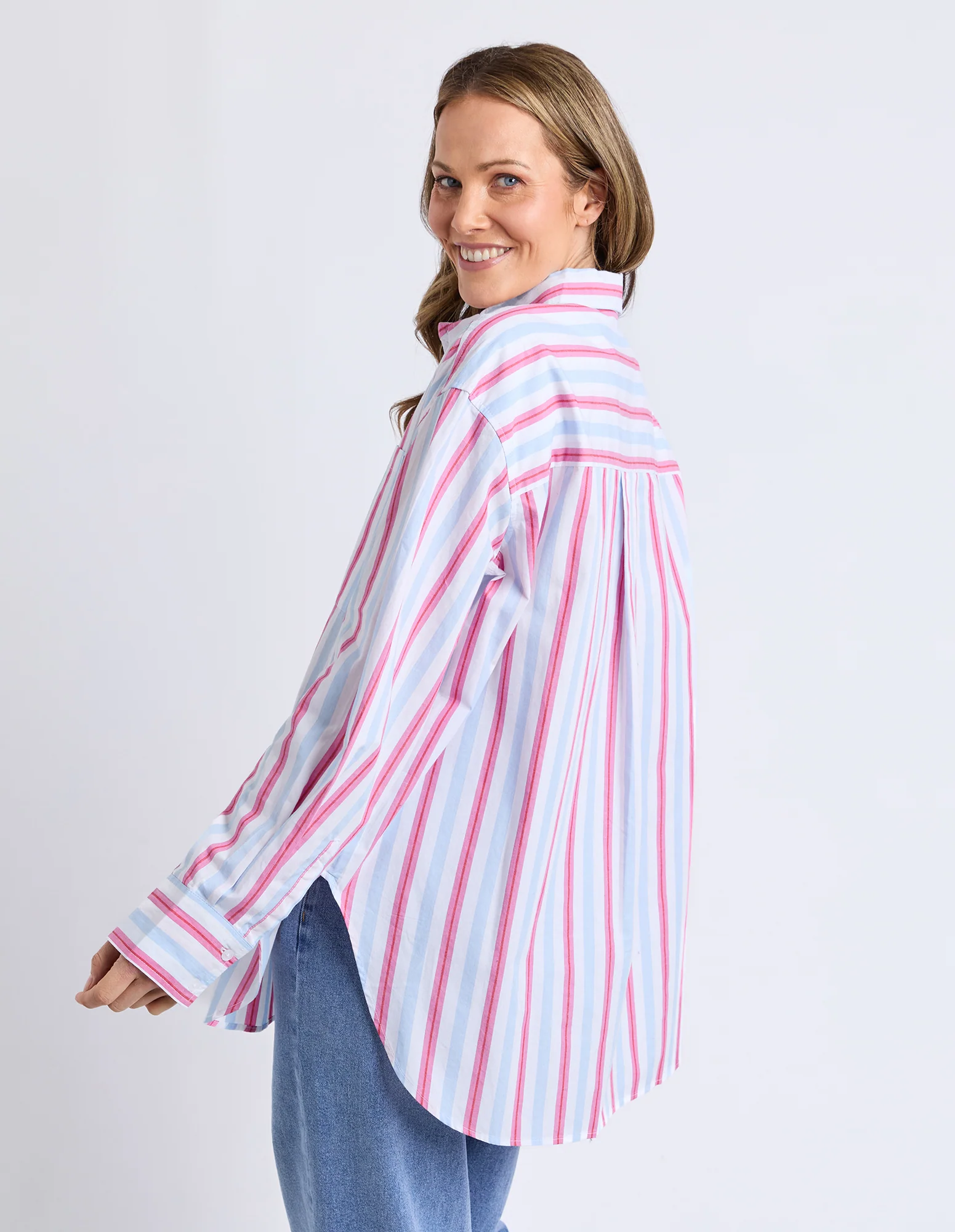 Cyrus Shirt Cranberry Stripe - Image 4