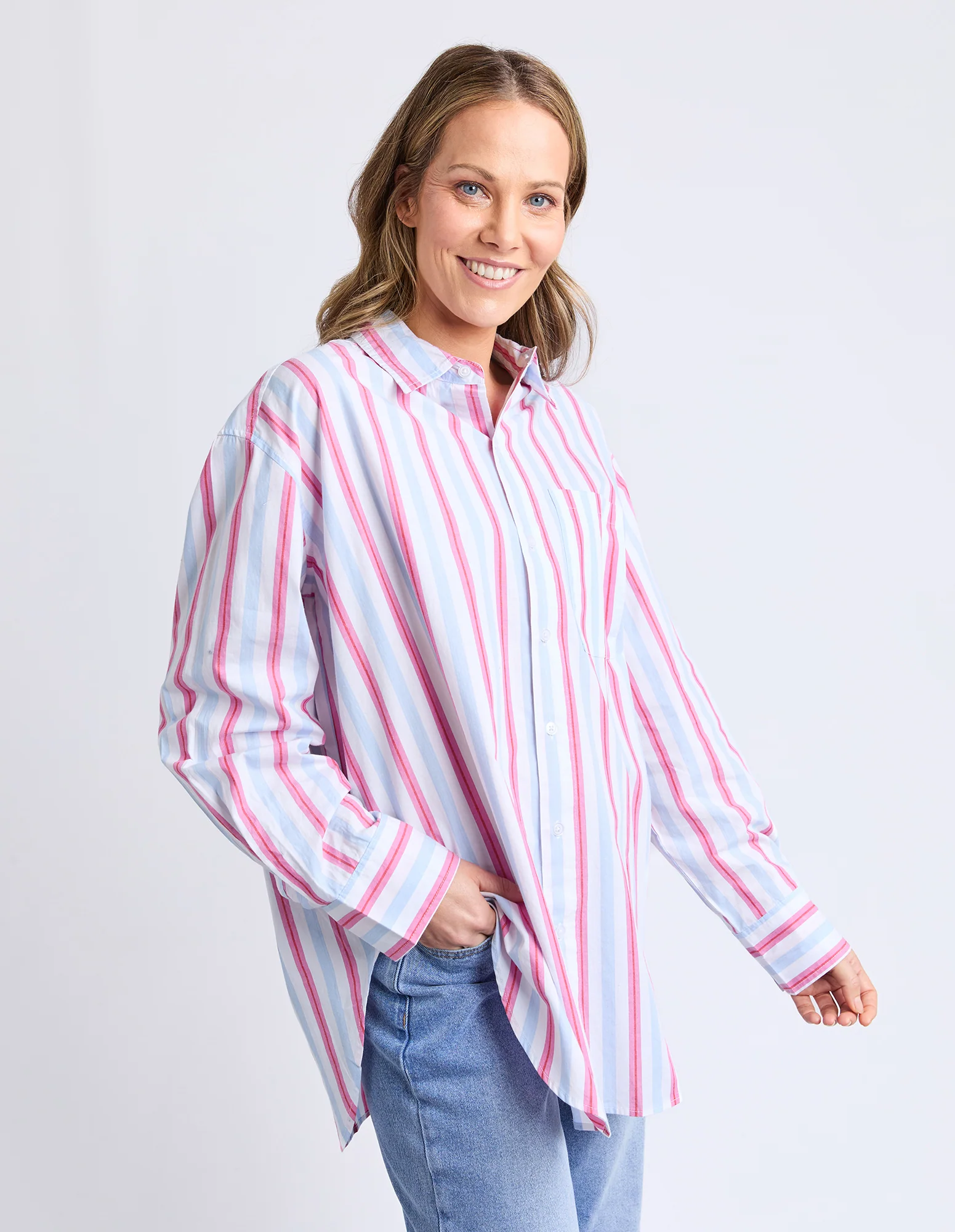 Cyrus Shirt Cranberry Stripe - Image 5