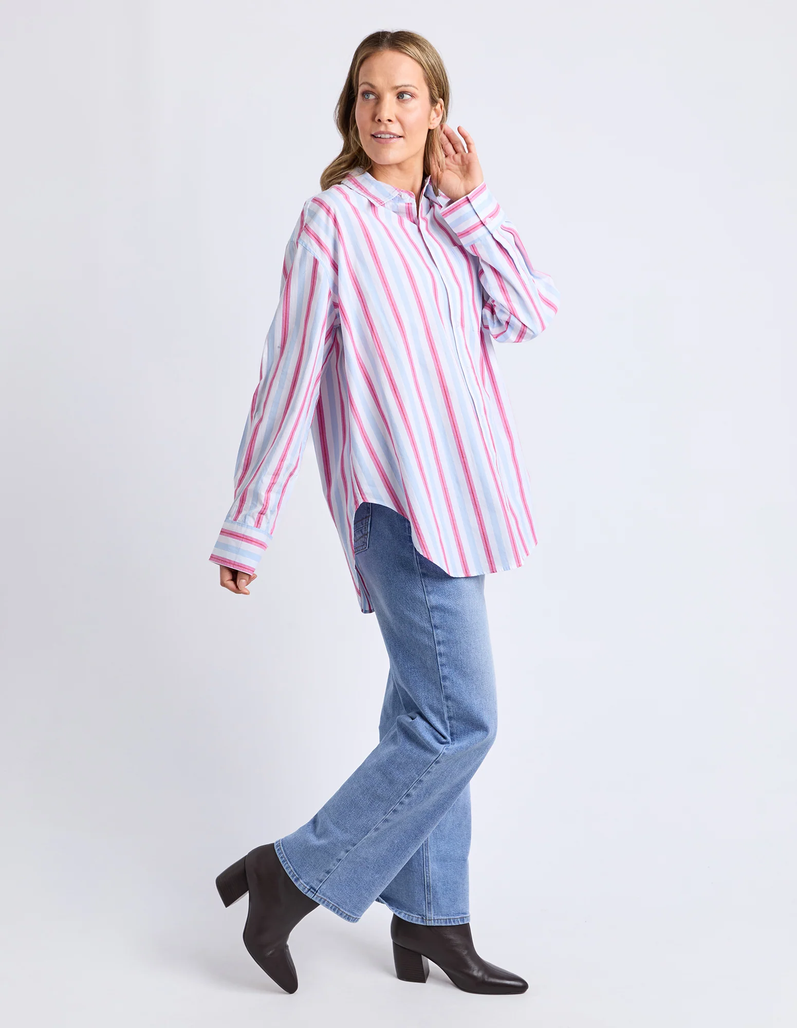 Cyrus Shirt Cranberry Stripe - Image 7