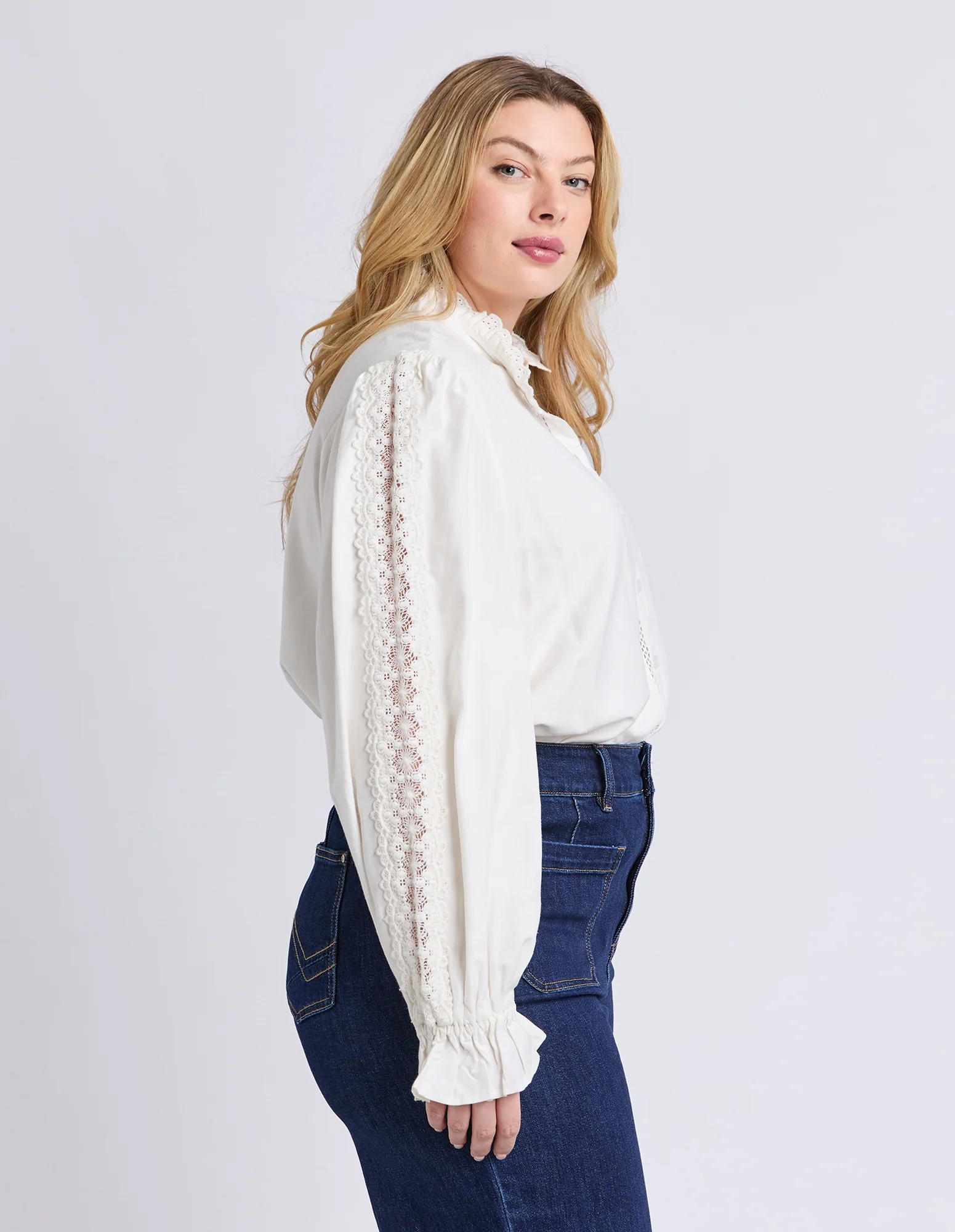 Dahlia Lace Shirt Marshmellow - Image 13