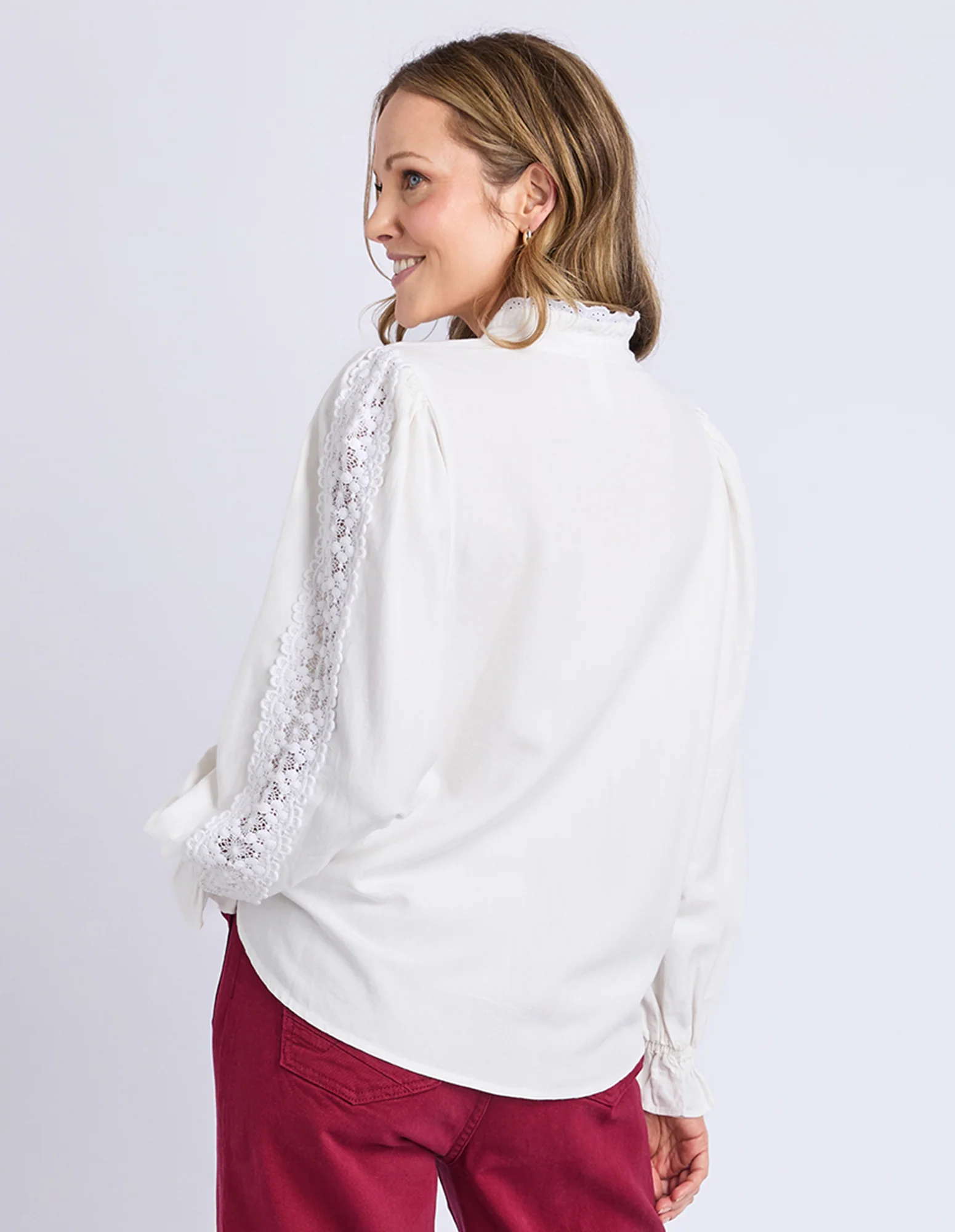 Dahlia Lace Shirt Marshmellow - Image 4