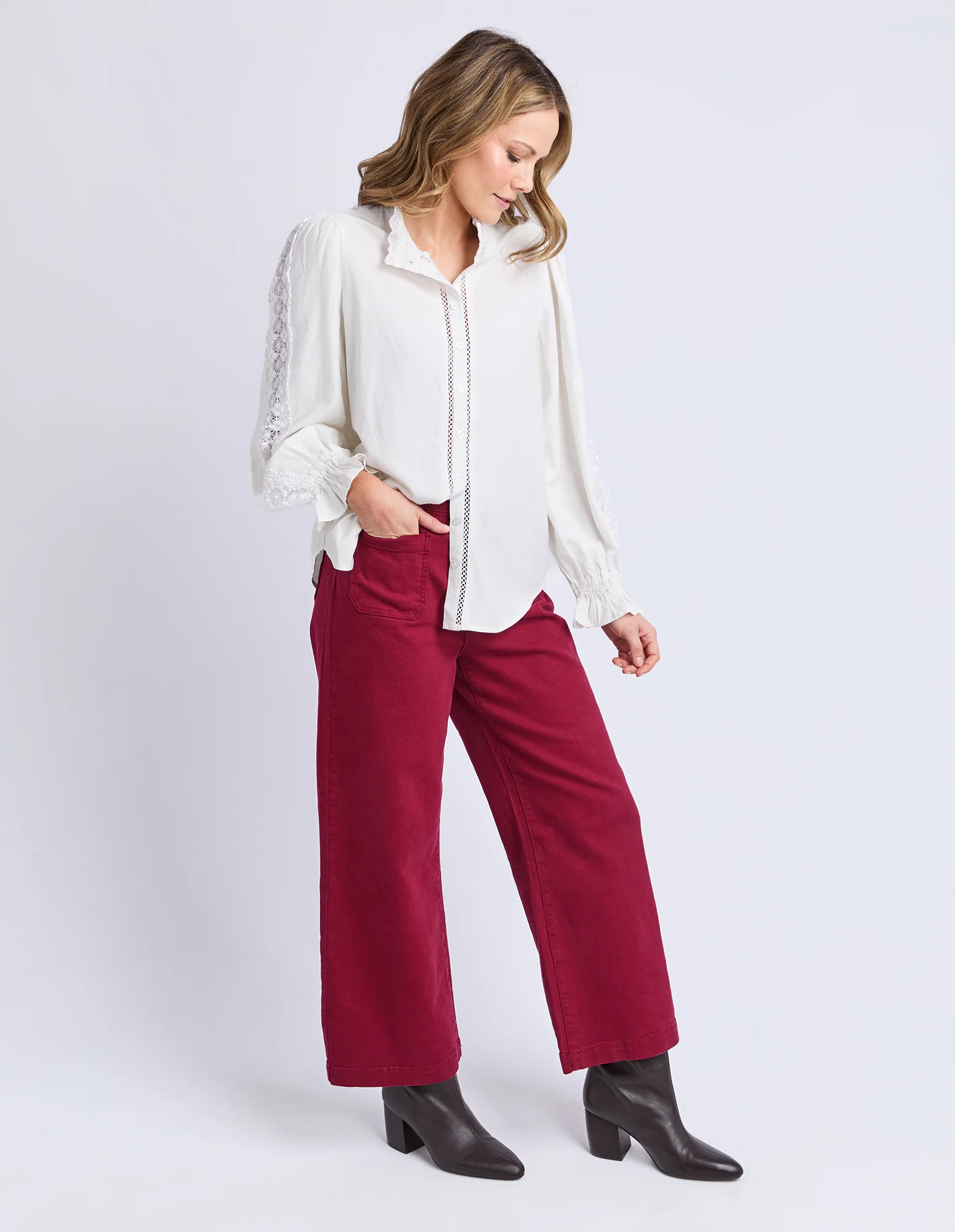 Dahlia Lace Shirt Marshmellow - Image 8