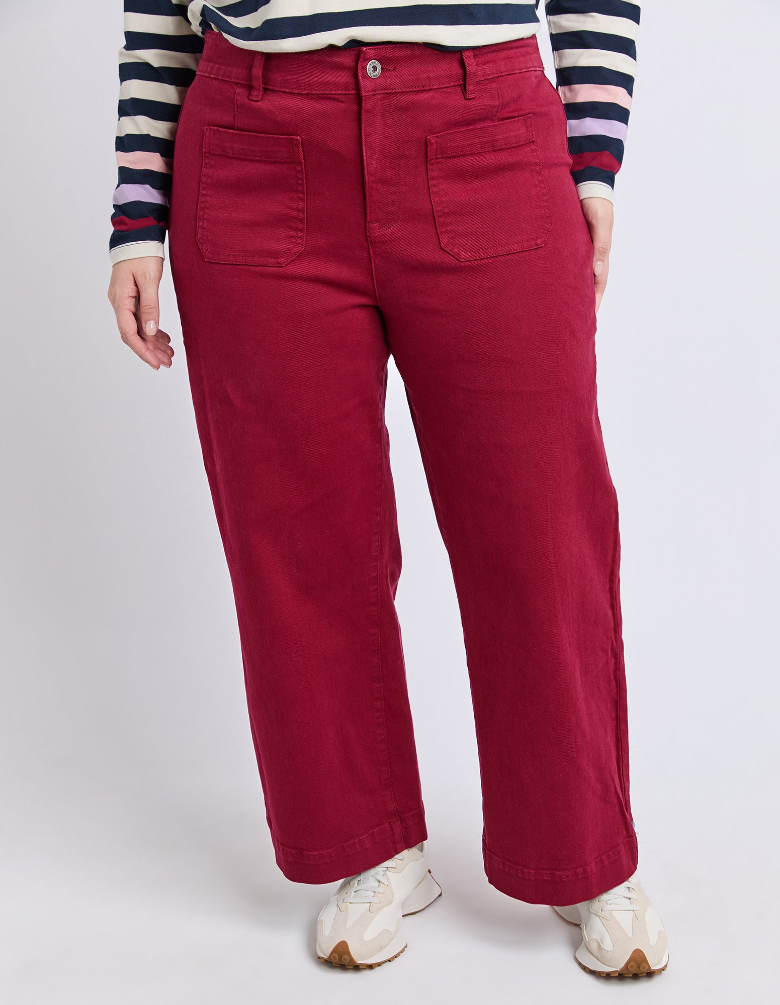 Delphi Front Pocket Jean Maroon - Image 2