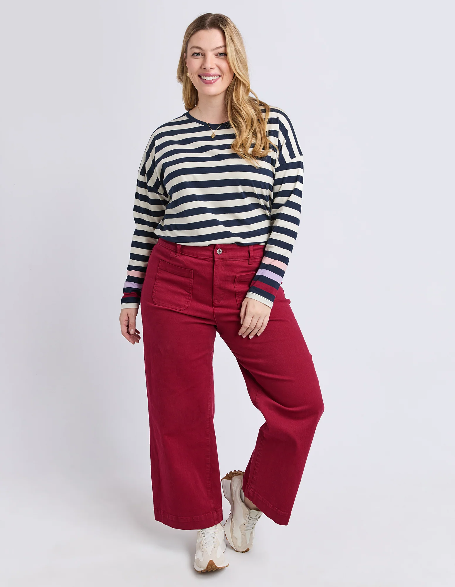 Delphi Front Pocket Jean Maroon - Image 4