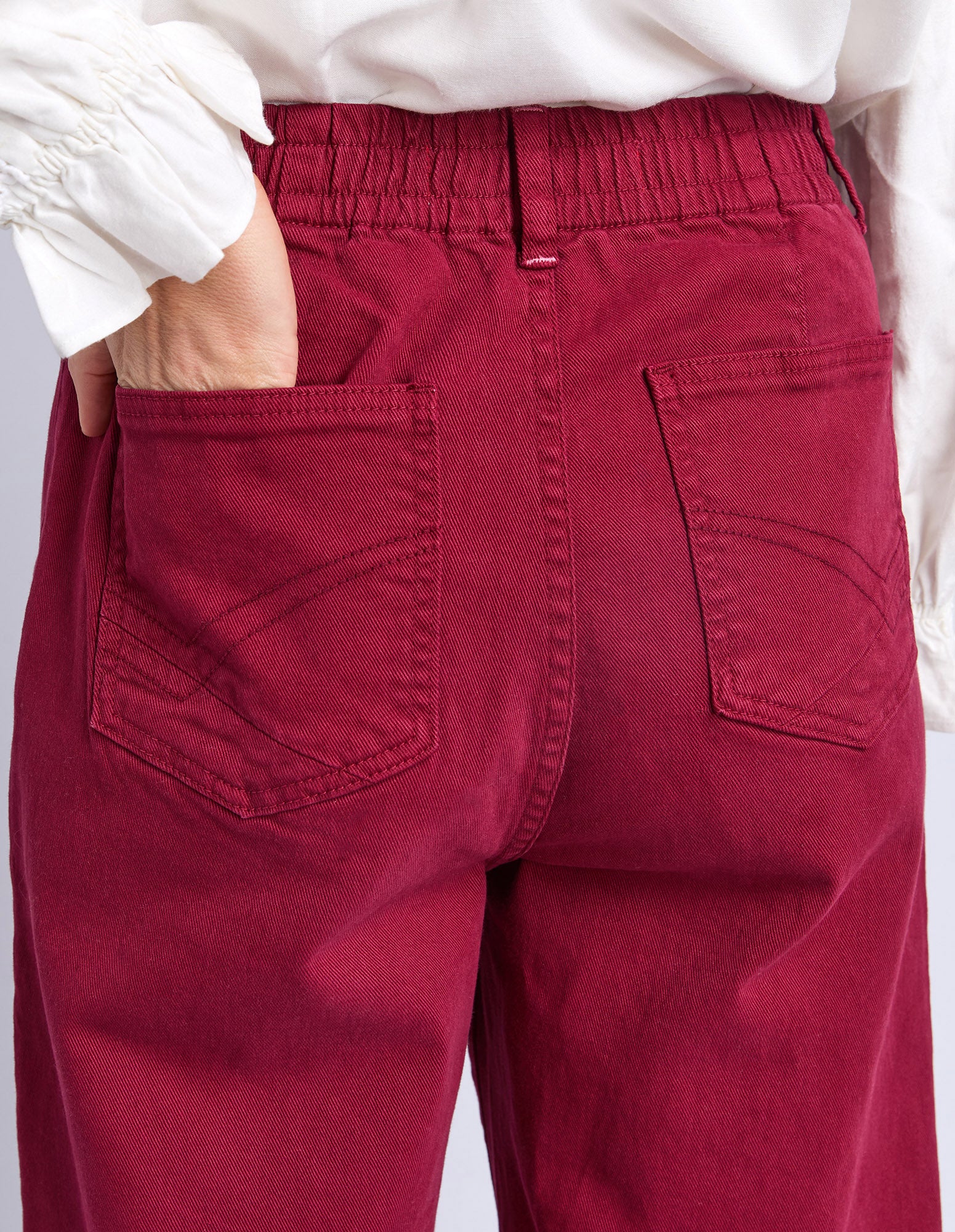Delphi Front Pocket Jean Maroon - Image 8