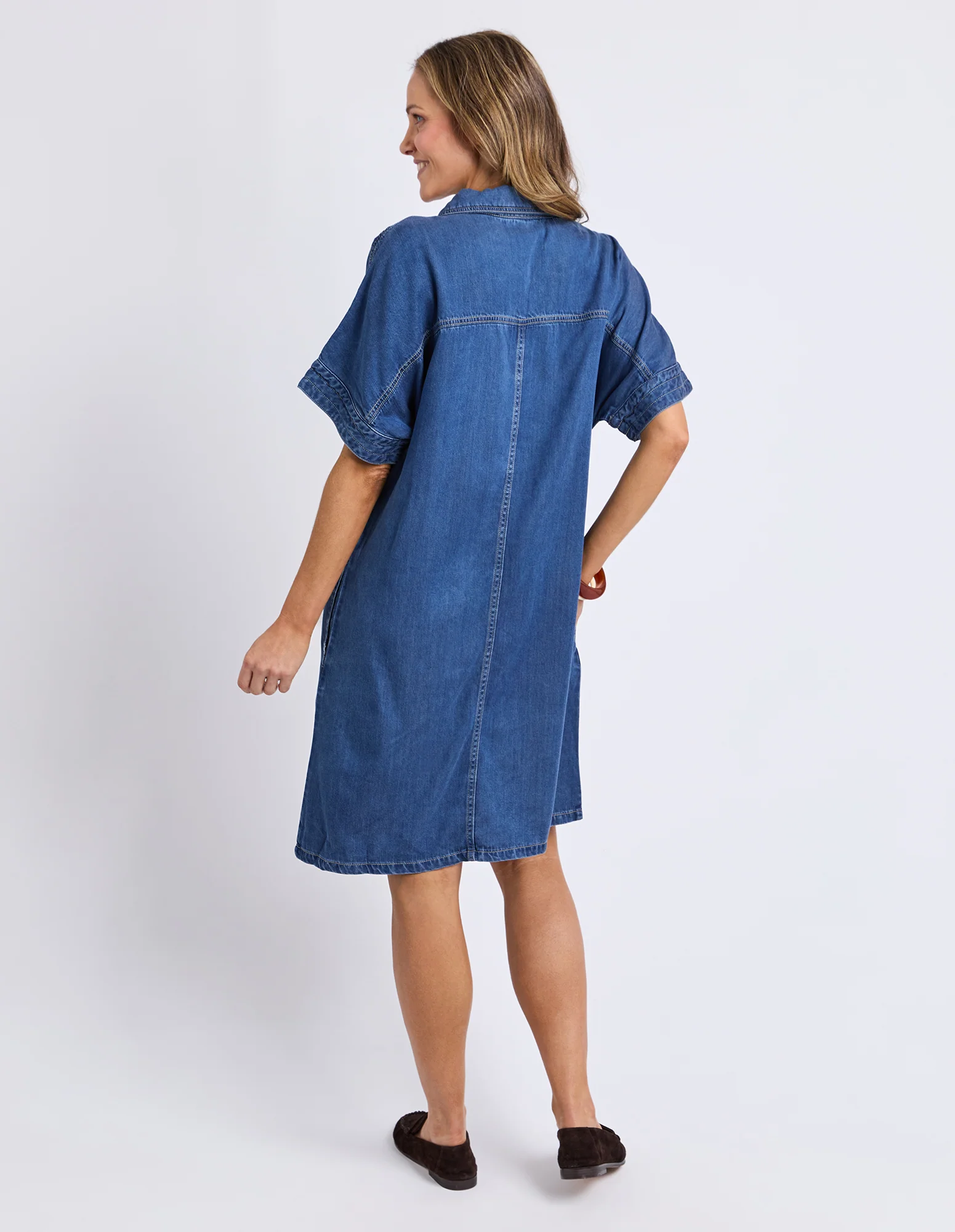 Demi Denim Dress Dark Blue Wash - Image 11