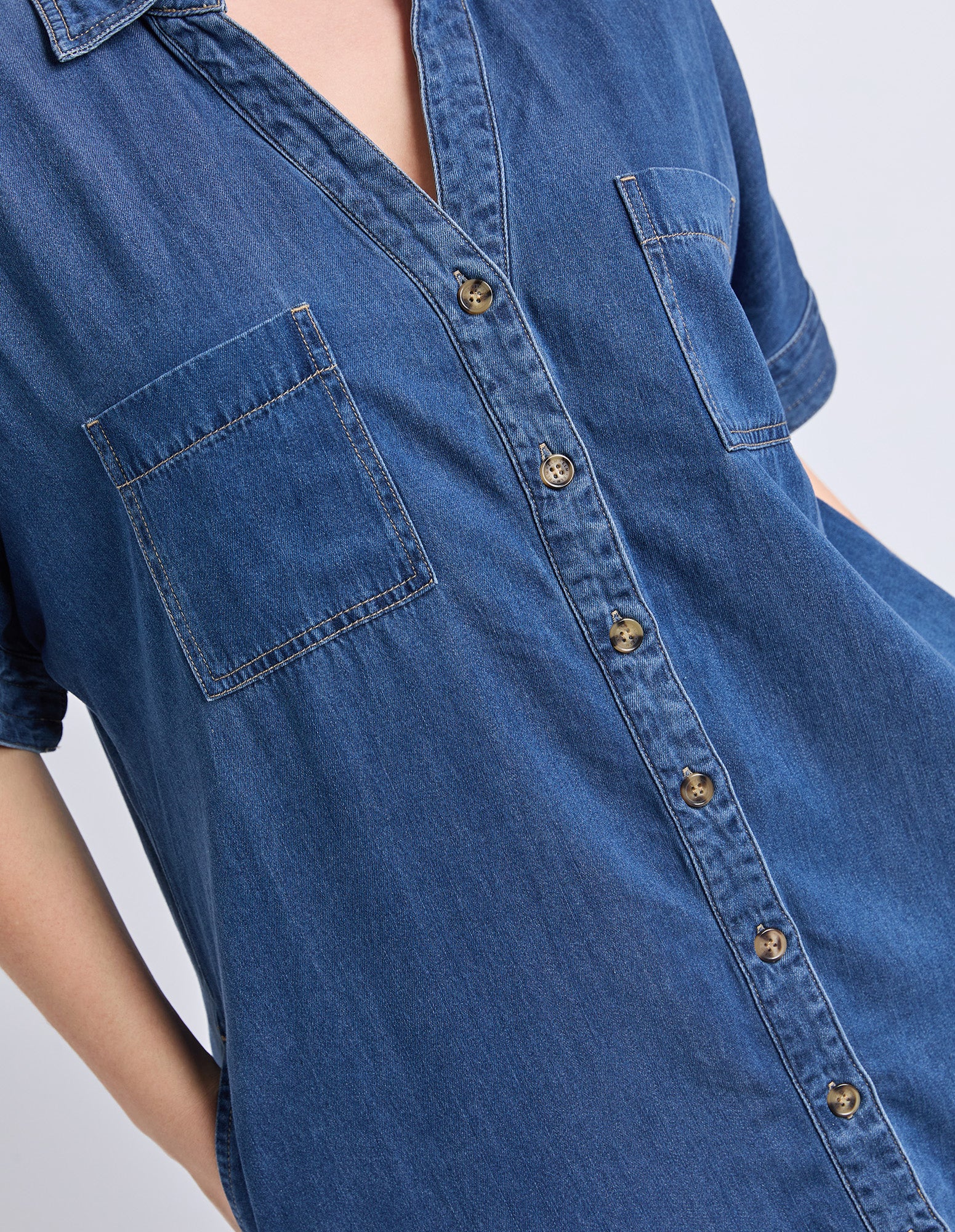 Demi Denim Dress Dark Blue Wash - Image 6