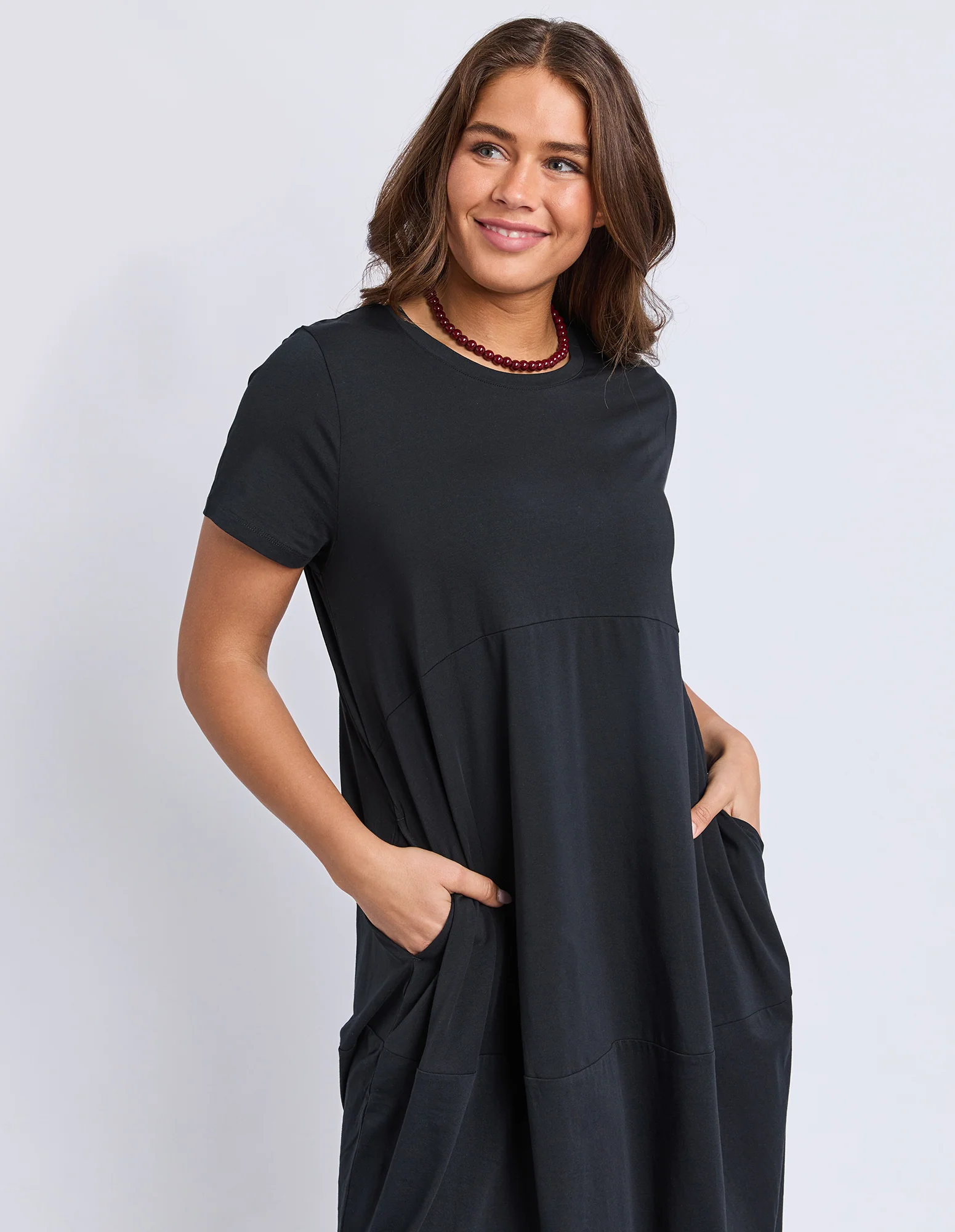 Diana Short Sleeve Dress Black - Image 10