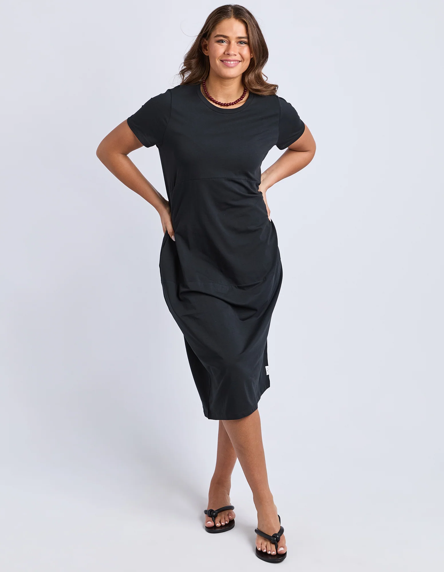 Diana Short Sleeve Dress Black - Image 12