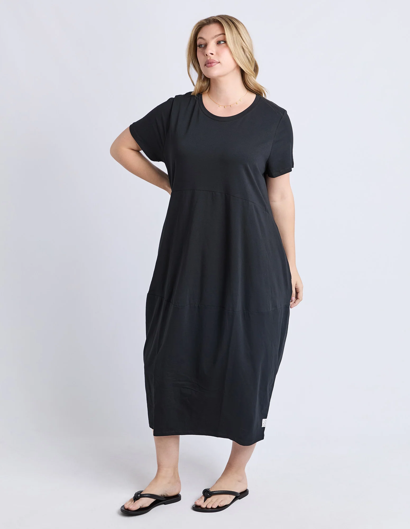 Diana Short Sleeve Dress Black - Image 7