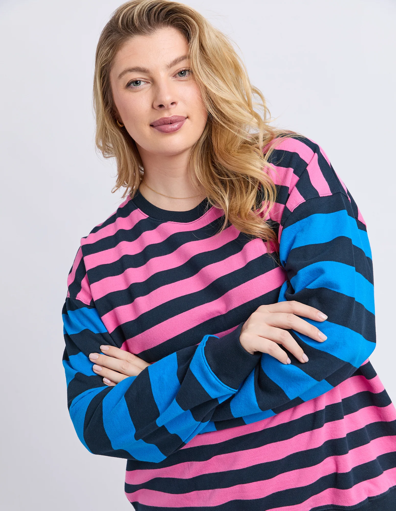 Eden Crew Pink/Navy/Blue Stripe - Image 10