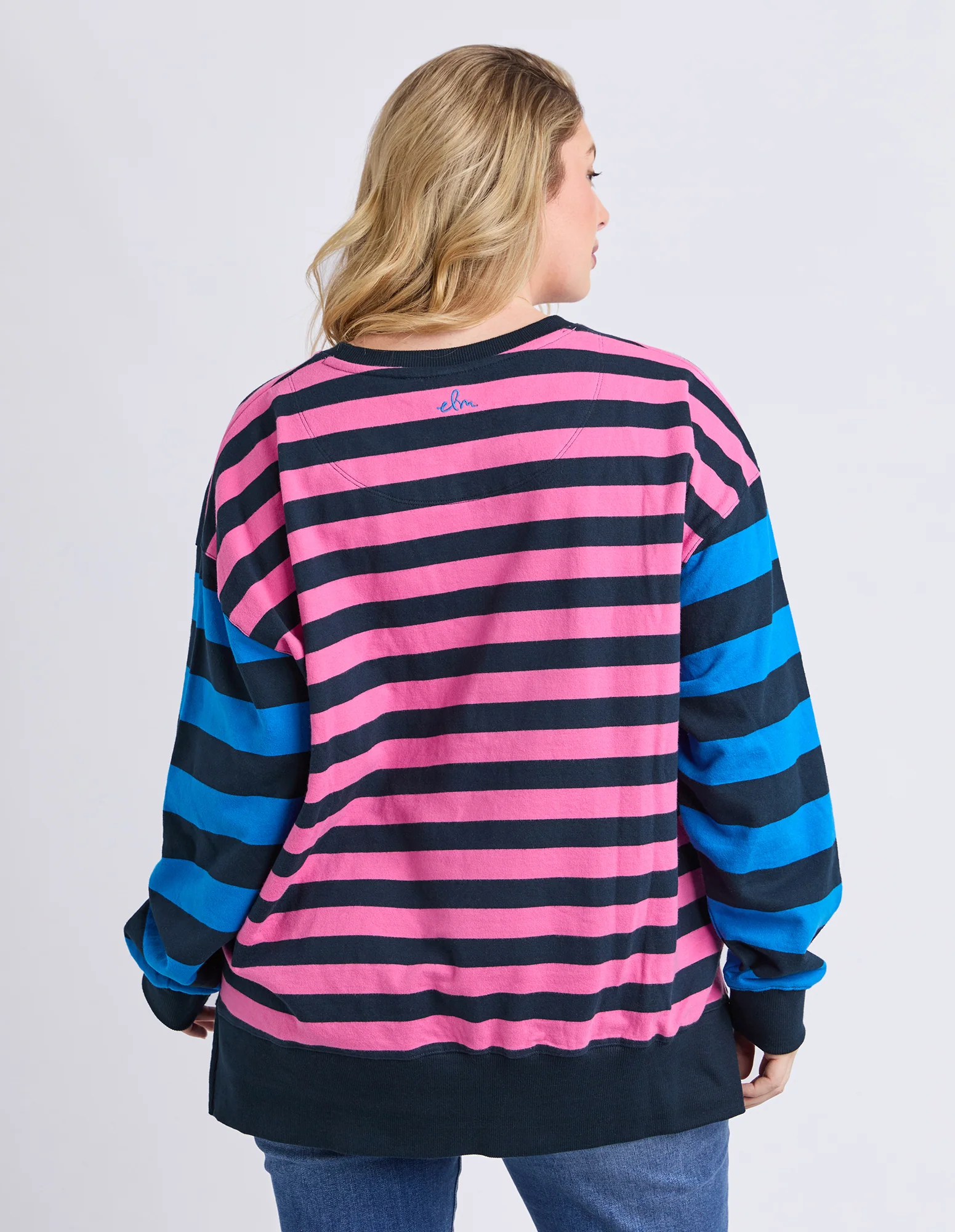 Eden Crew Pink/Navy/Blue Stripe - Image 6