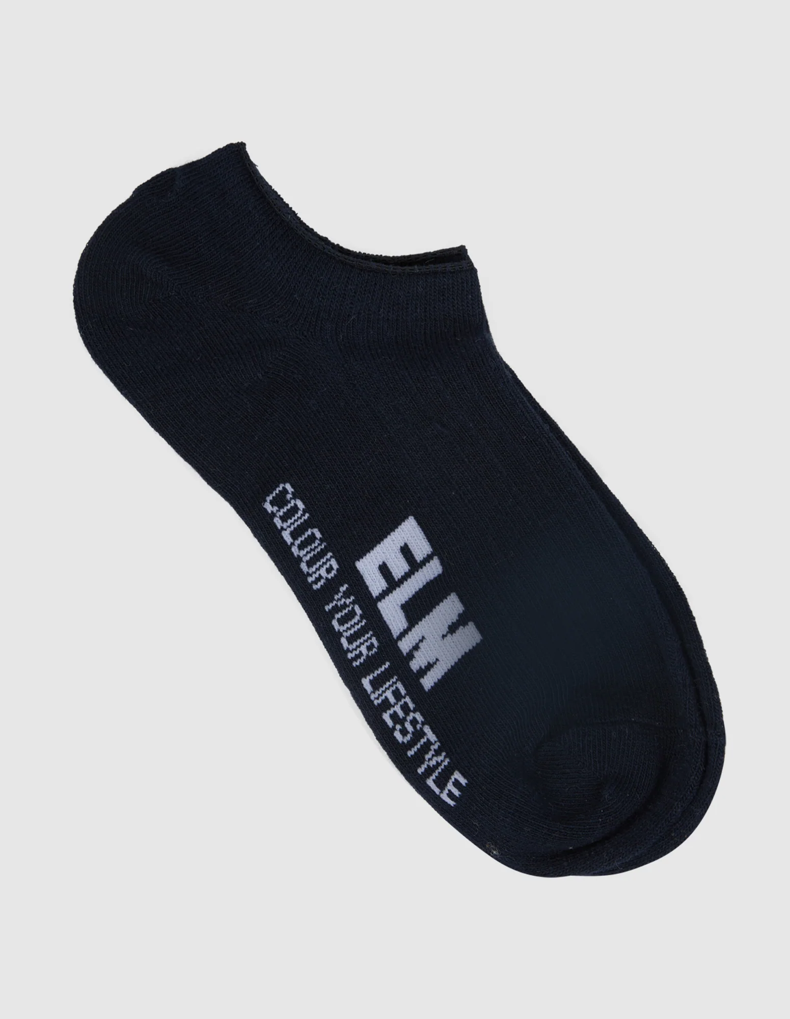 Elm Rib No Show Sock Pink, White & Navy - Image 2