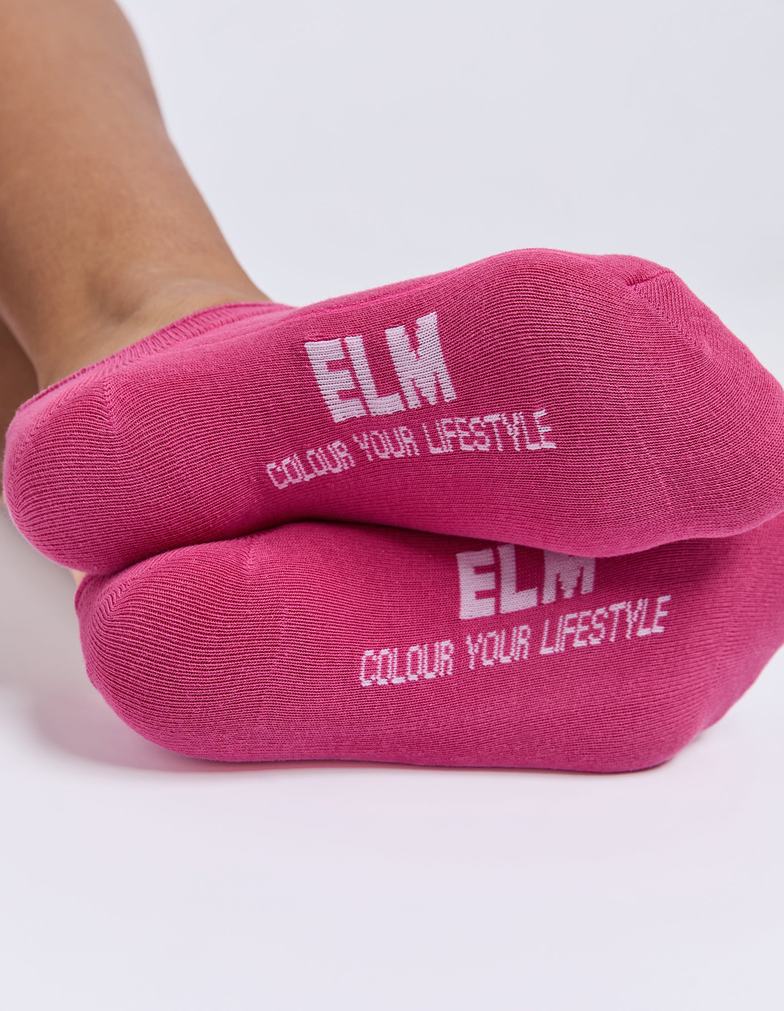 Elm Rib No Show Sock Pink, White & Navy - Image 5