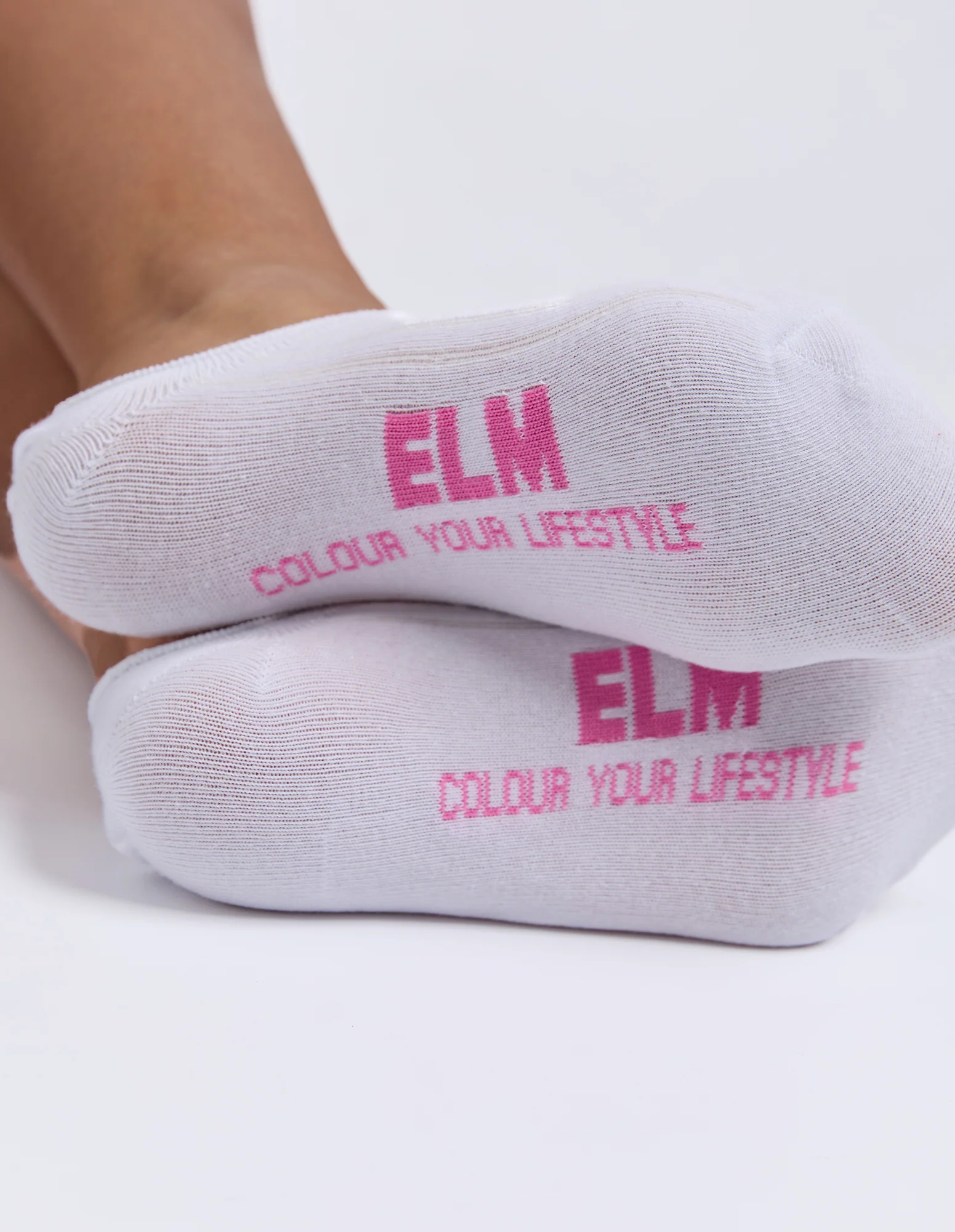 Elm Rib No Show Sock Pink, White & Navy - Image 6