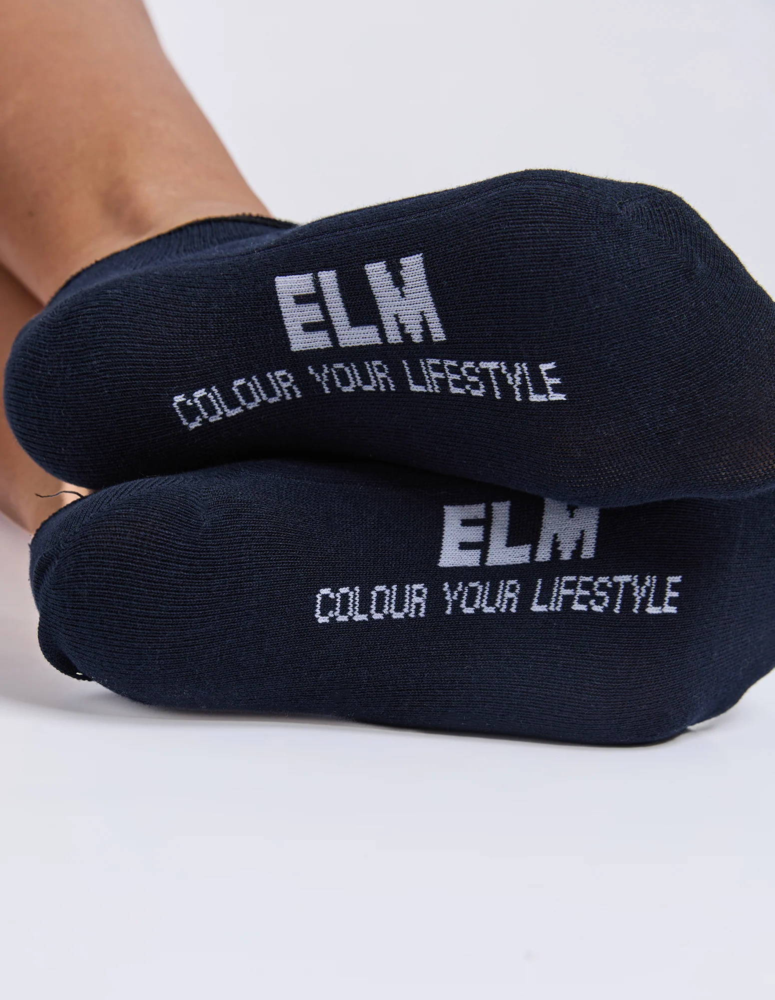 Elm Rib No Show Sock Pink, White & Navy - Image 7