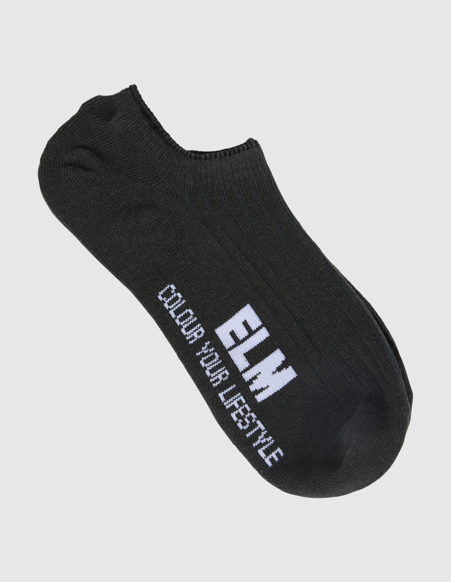 Elm Rib No Show Sock Khaki - Image 3