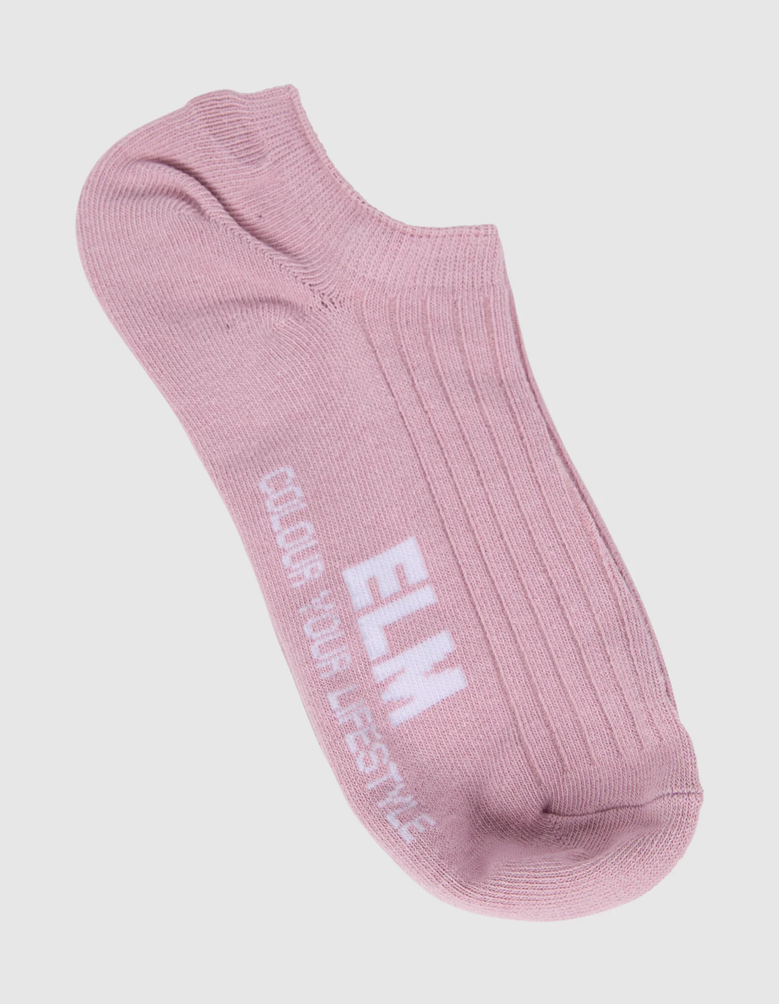 Elm Rib No Show Sock Khaki - Image 4