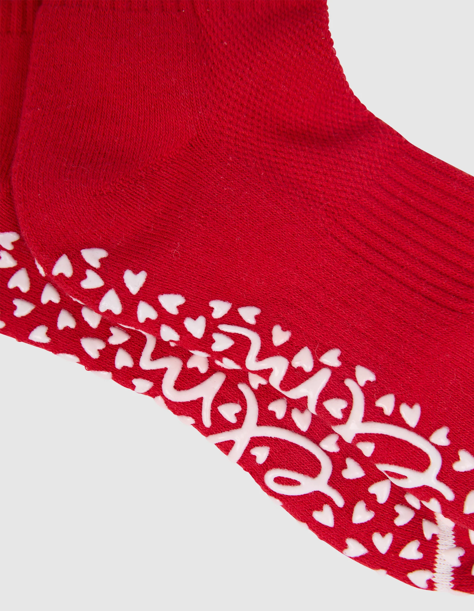 Elm Ribbed College Sock Red - Image 3