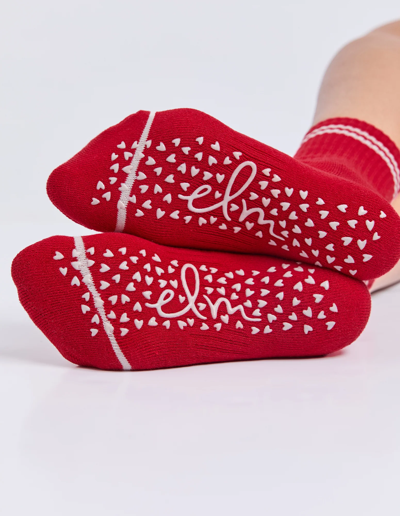 Elm Ribbed College Sock Red - Image 4