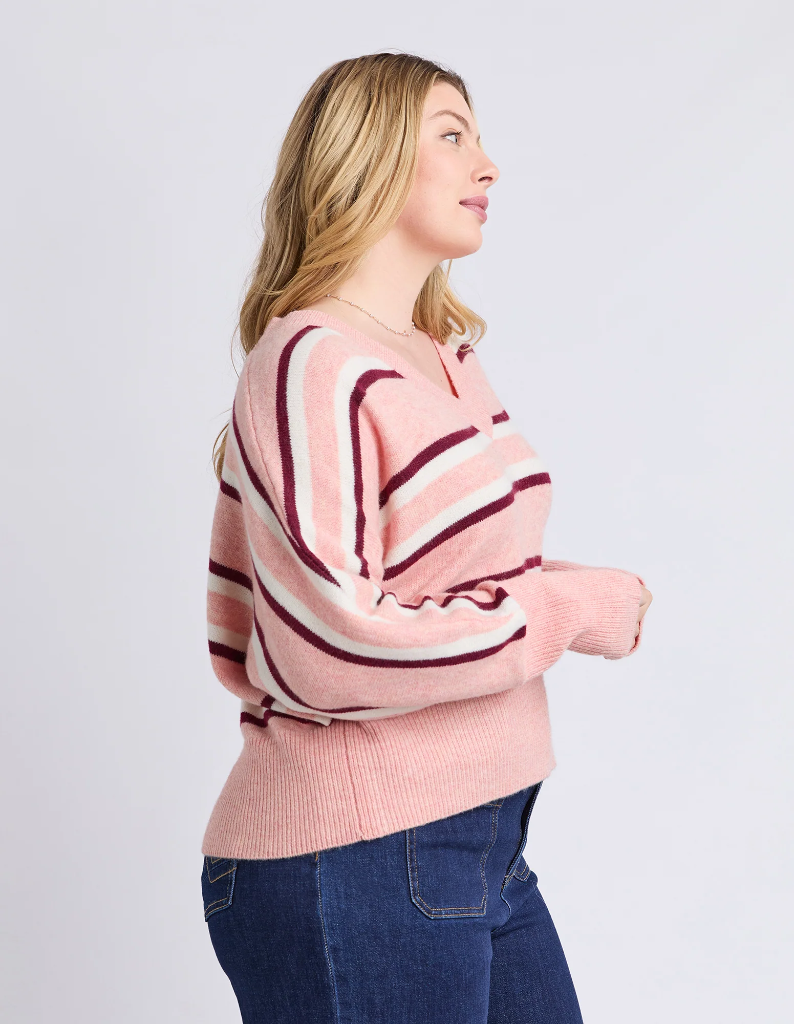 Elsa Stripe Knit Rose Stripe - Image 13