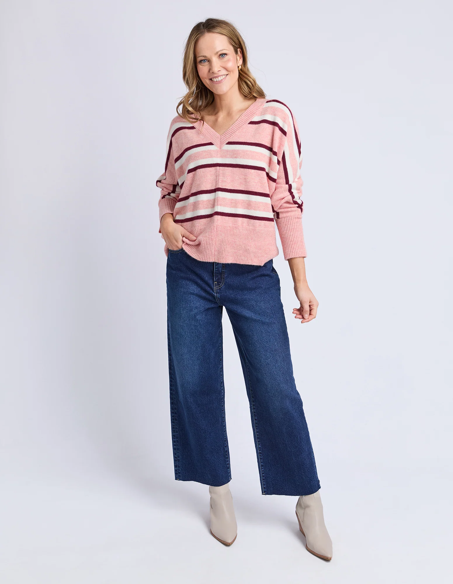 Elsa Stripe Knit Rose Stripe - Image 16
