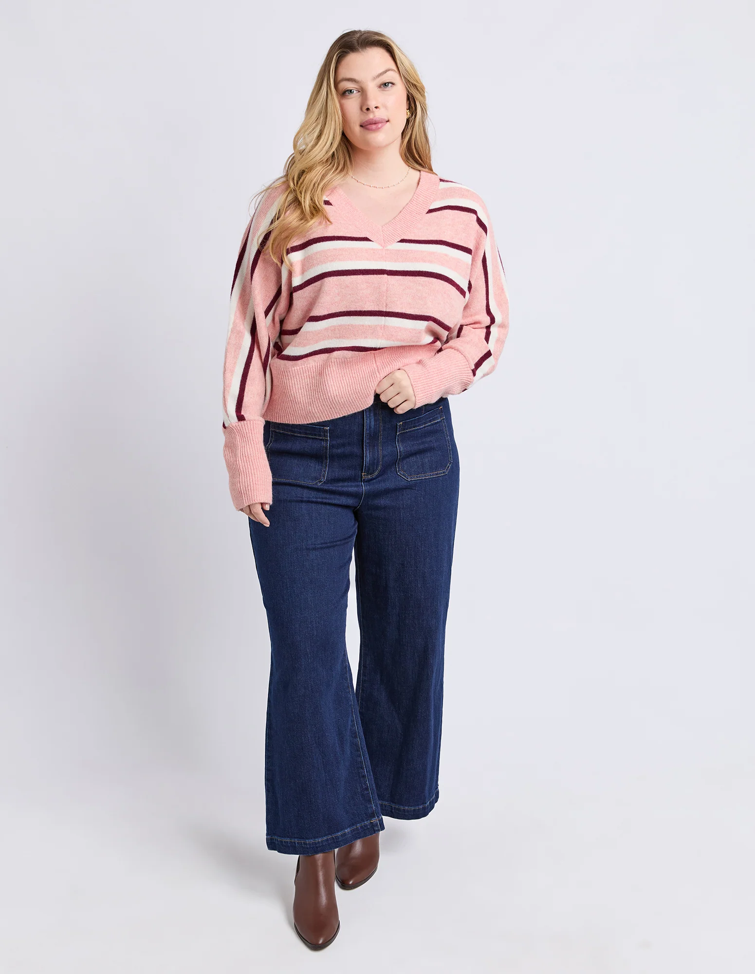 Elsa Stripe Knit Rose Stripe - Image 17