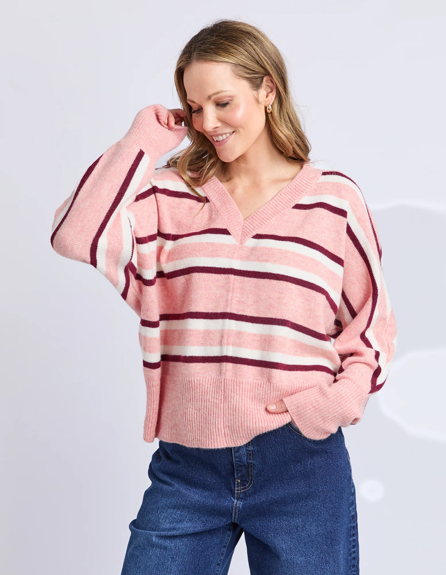 Elsa Stripe Knit Rose Stripe - Image 18