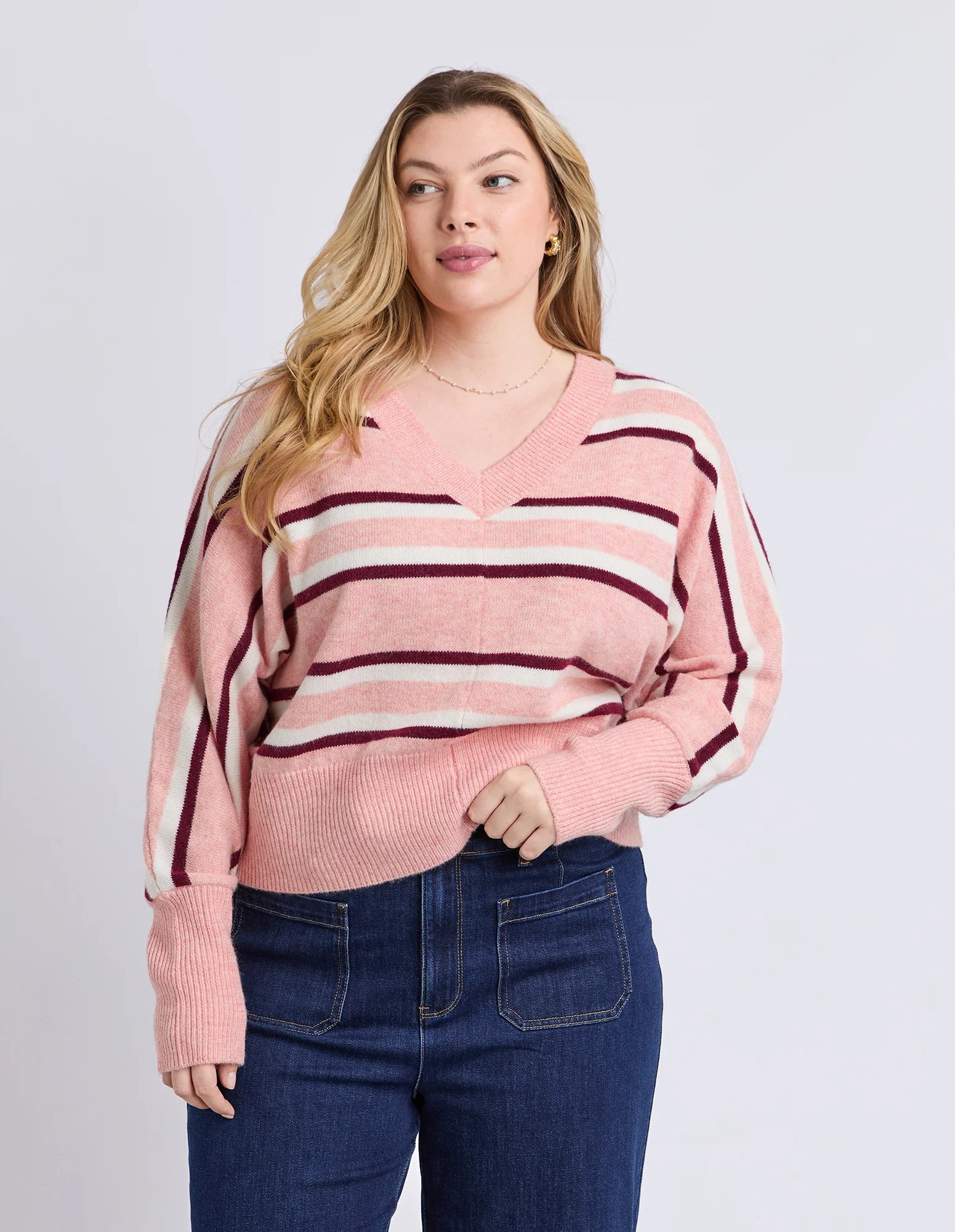 Elsa Stripe Knit Rose Stripe - Image 19