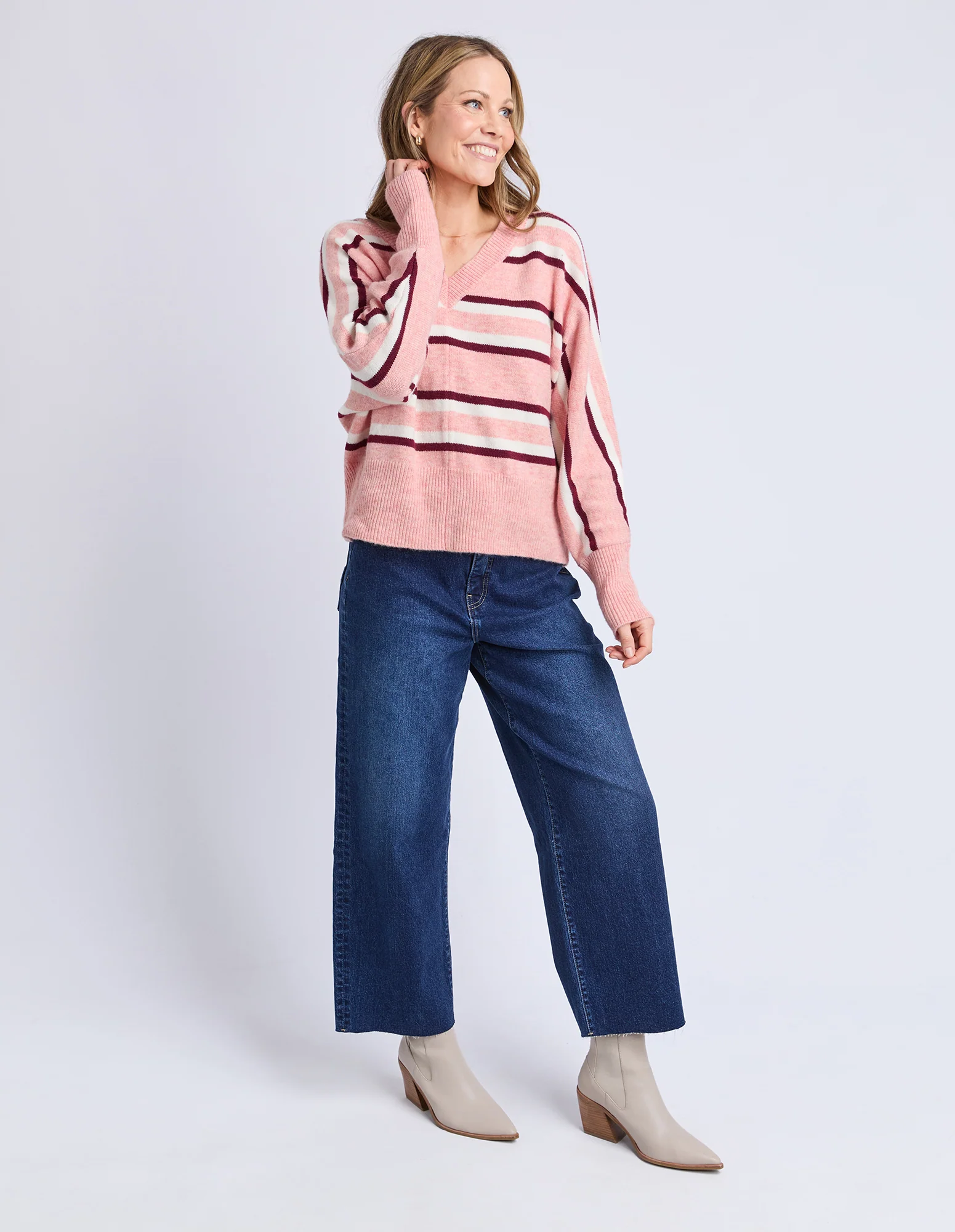 Elsa Stripe Knit Rose Stripe - Image 7