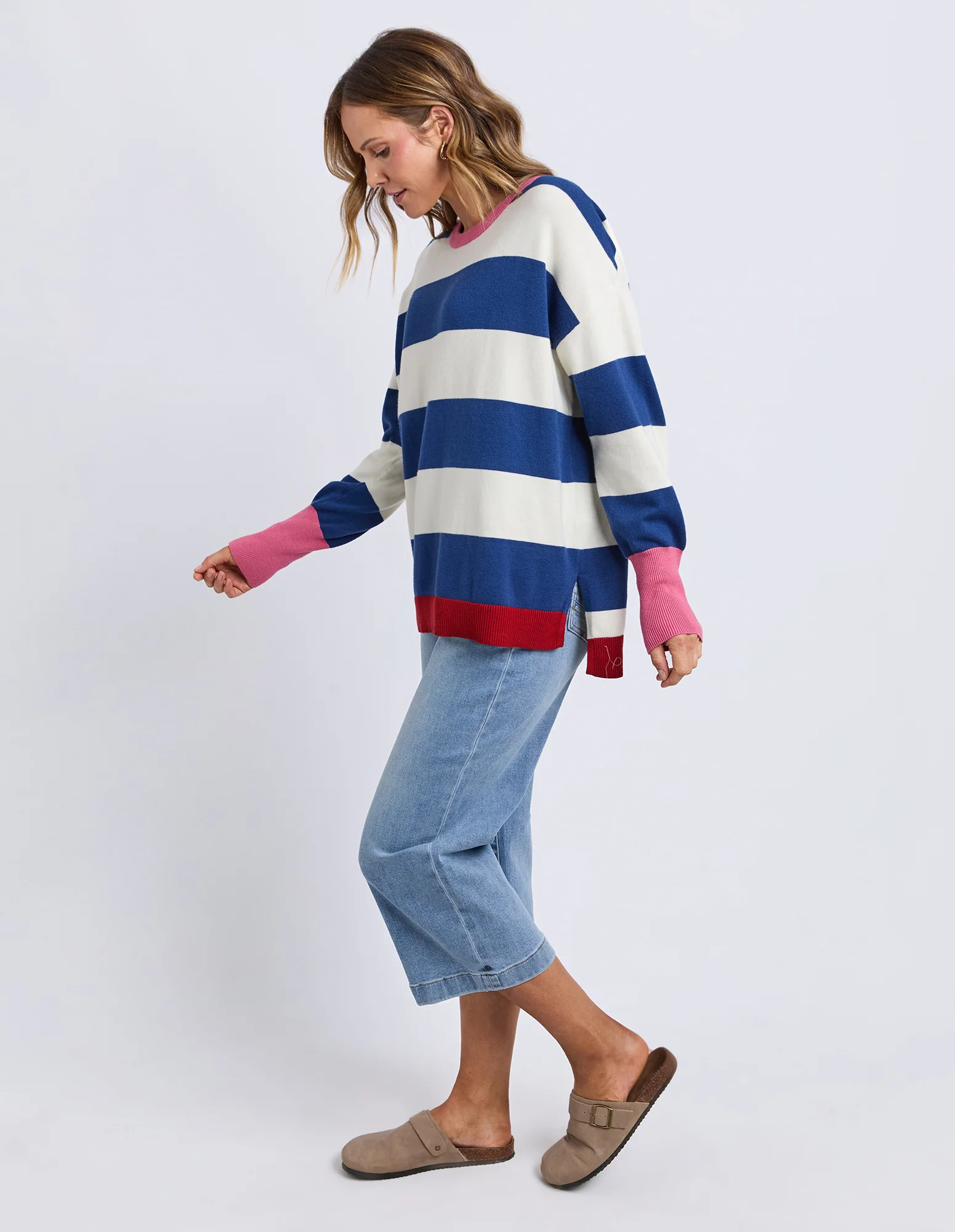 Elvie Block Knit Classic Navy Stripe - Image 6