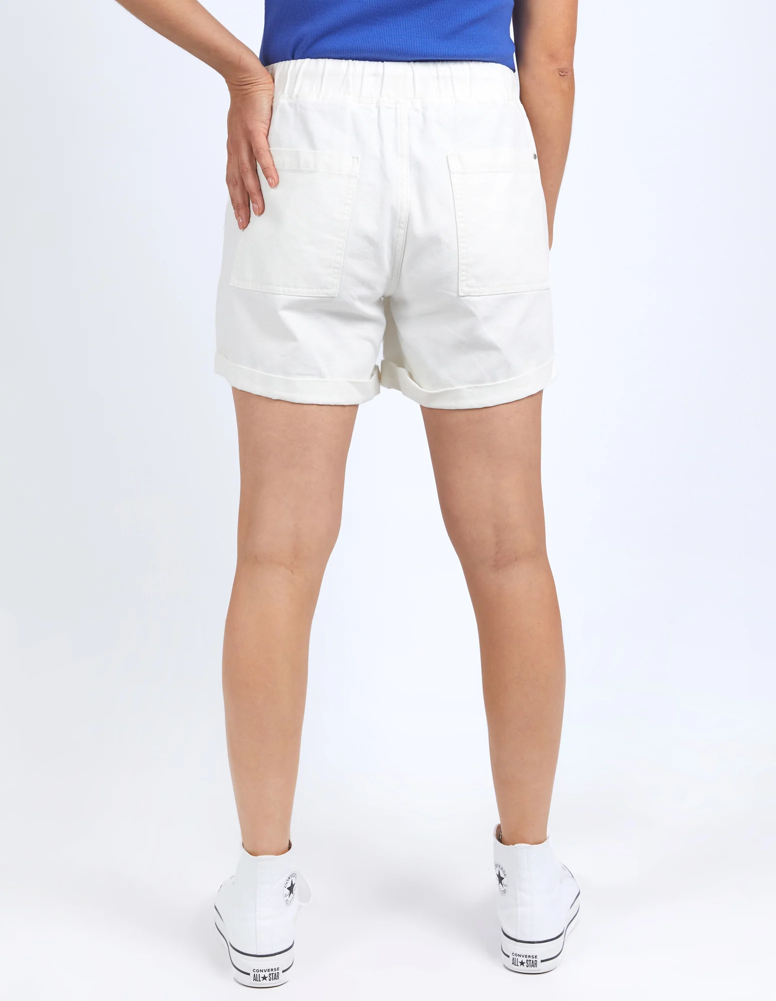 Emma Relaxed Denim Short Vintage White - Image 3