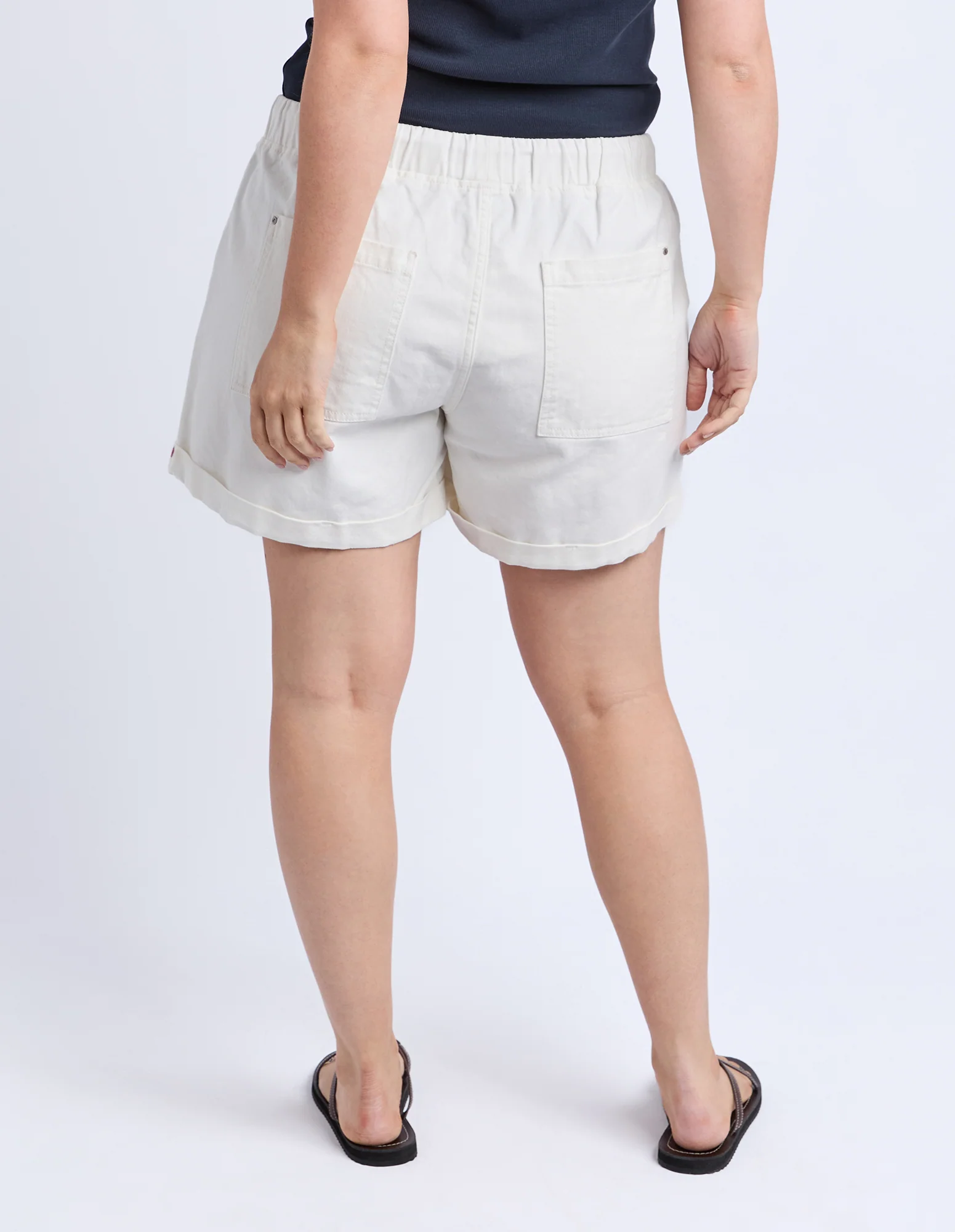 Emma Relaxed Denim Short Vintage White - Image 8