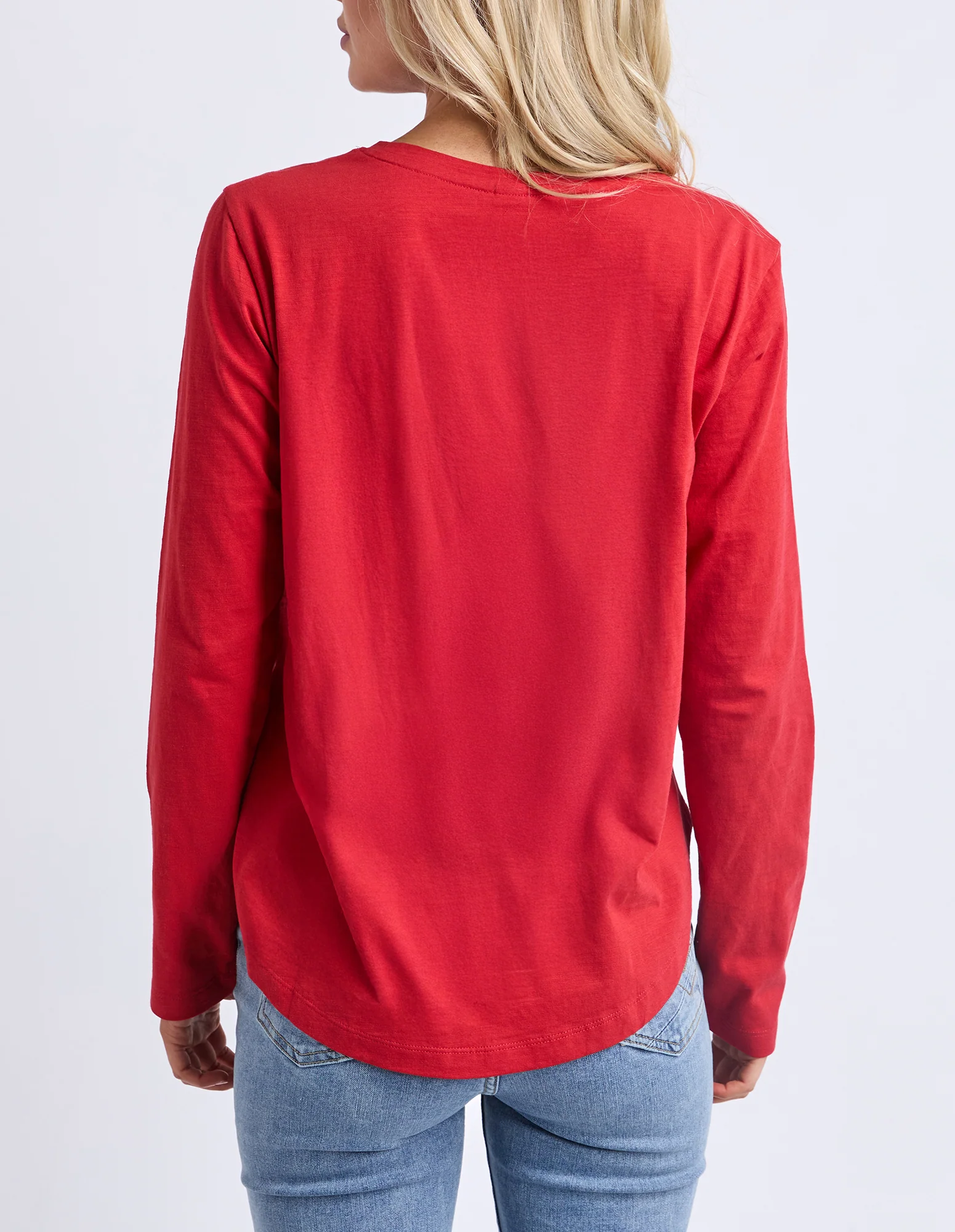 Everyday Long Sleeve Tee Cranberry - Image 3