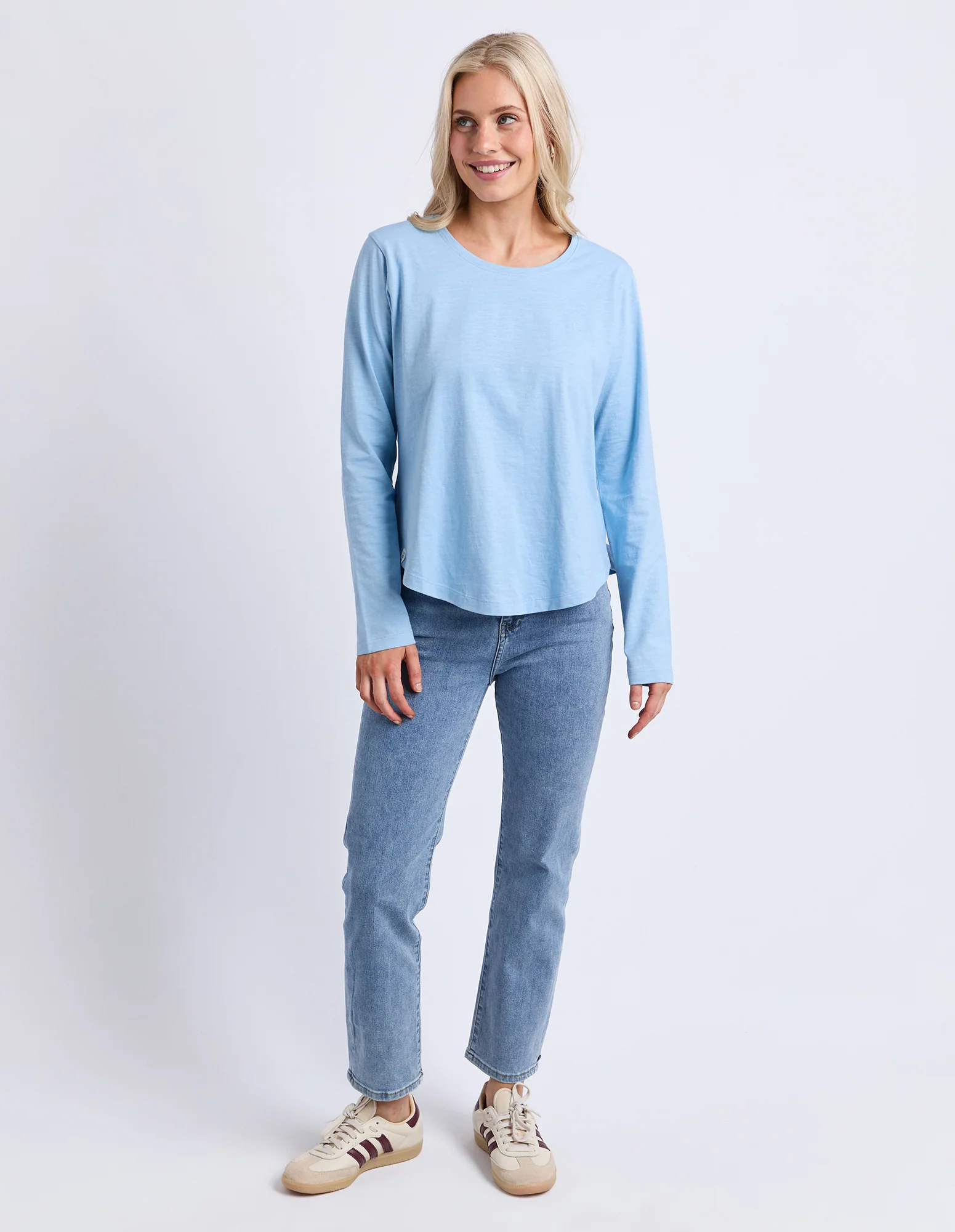 Everyday Long Sleeve Tee Light Blue - Image 2