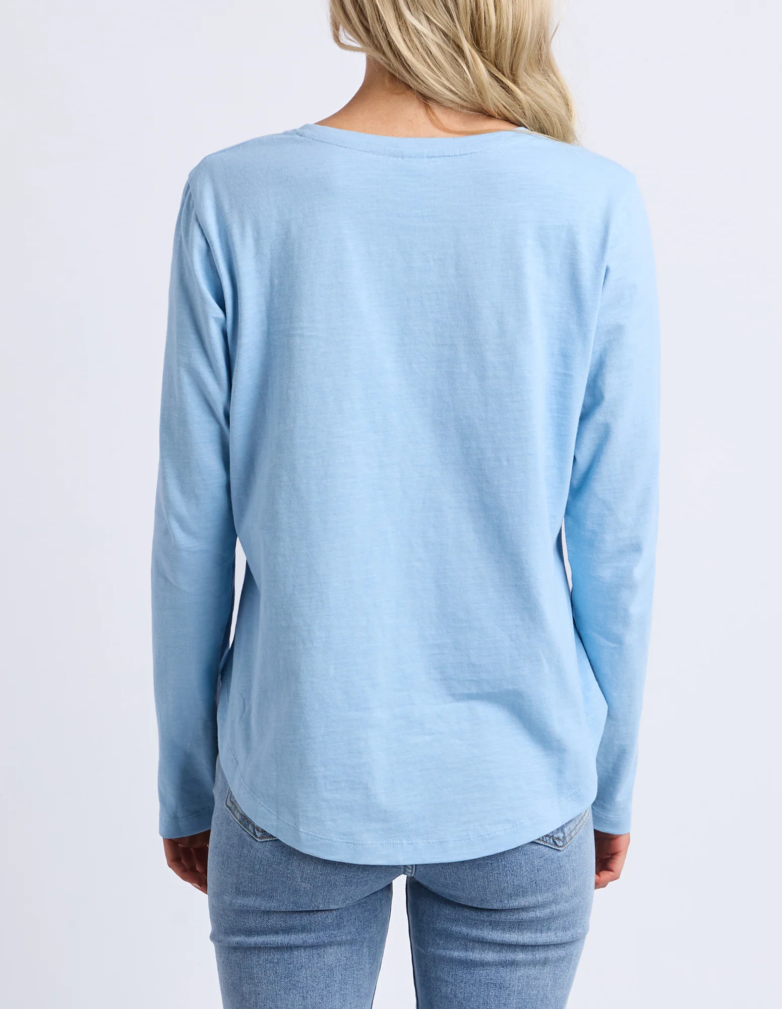 Everyday Long Sleeve Tee Light Blue - Image 3