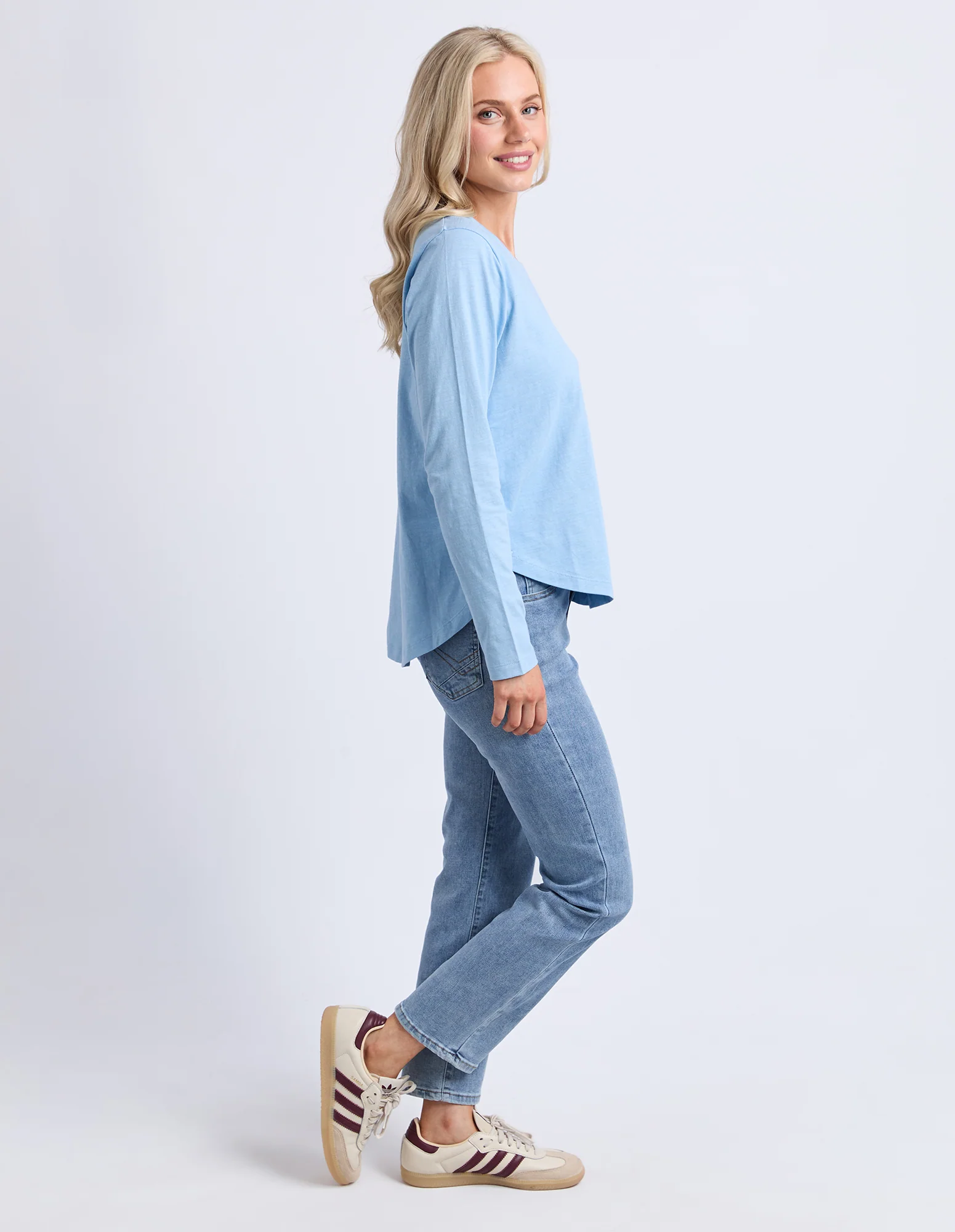 Everyday Long Sleeve Tee Light Blue - Image 6