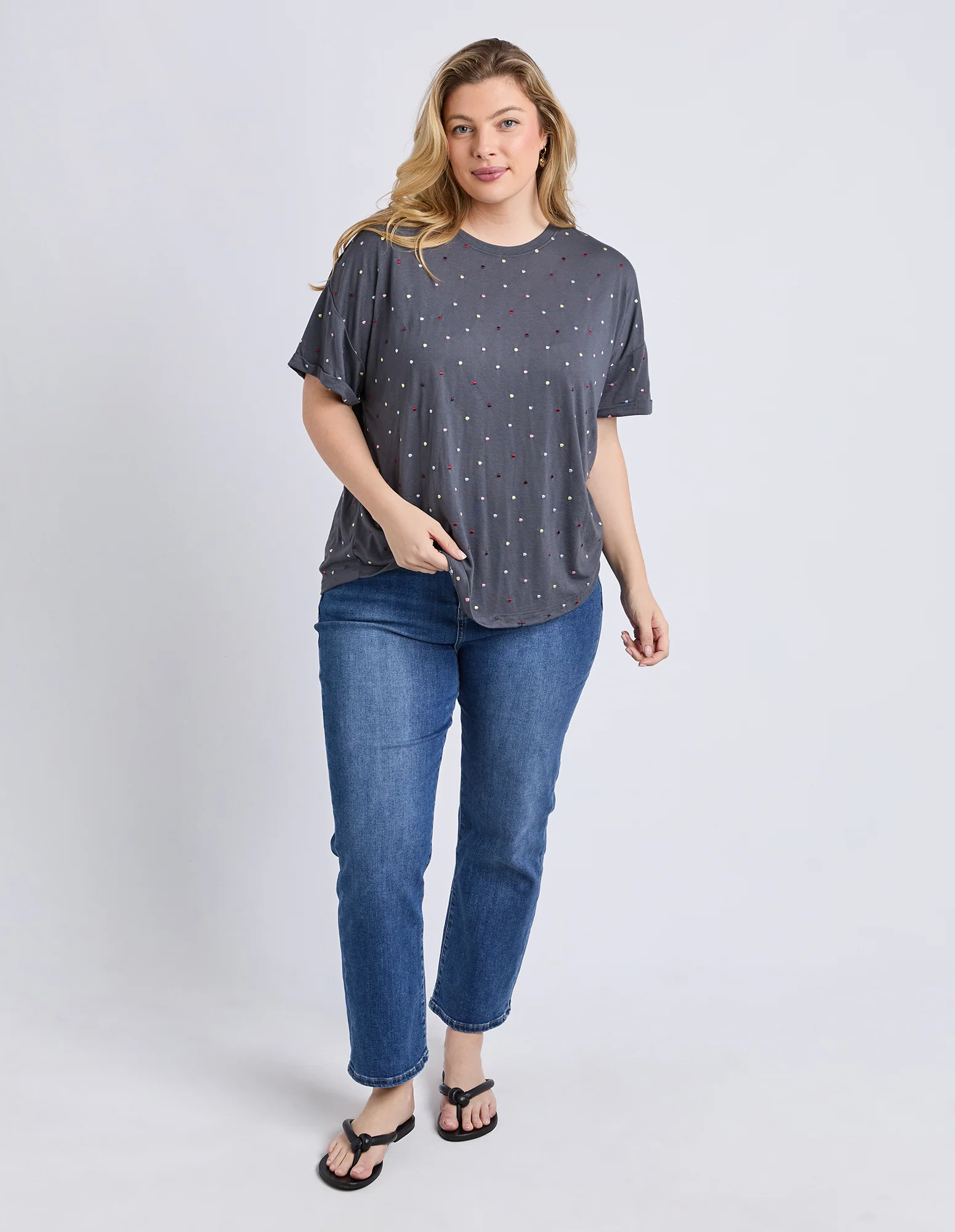 Festive Spot Tee Charcoal - Image 4