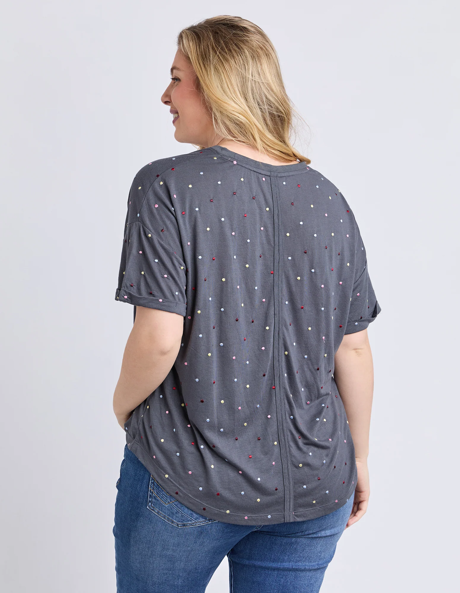 Festive Spot Tee Charcoal - Image 6
