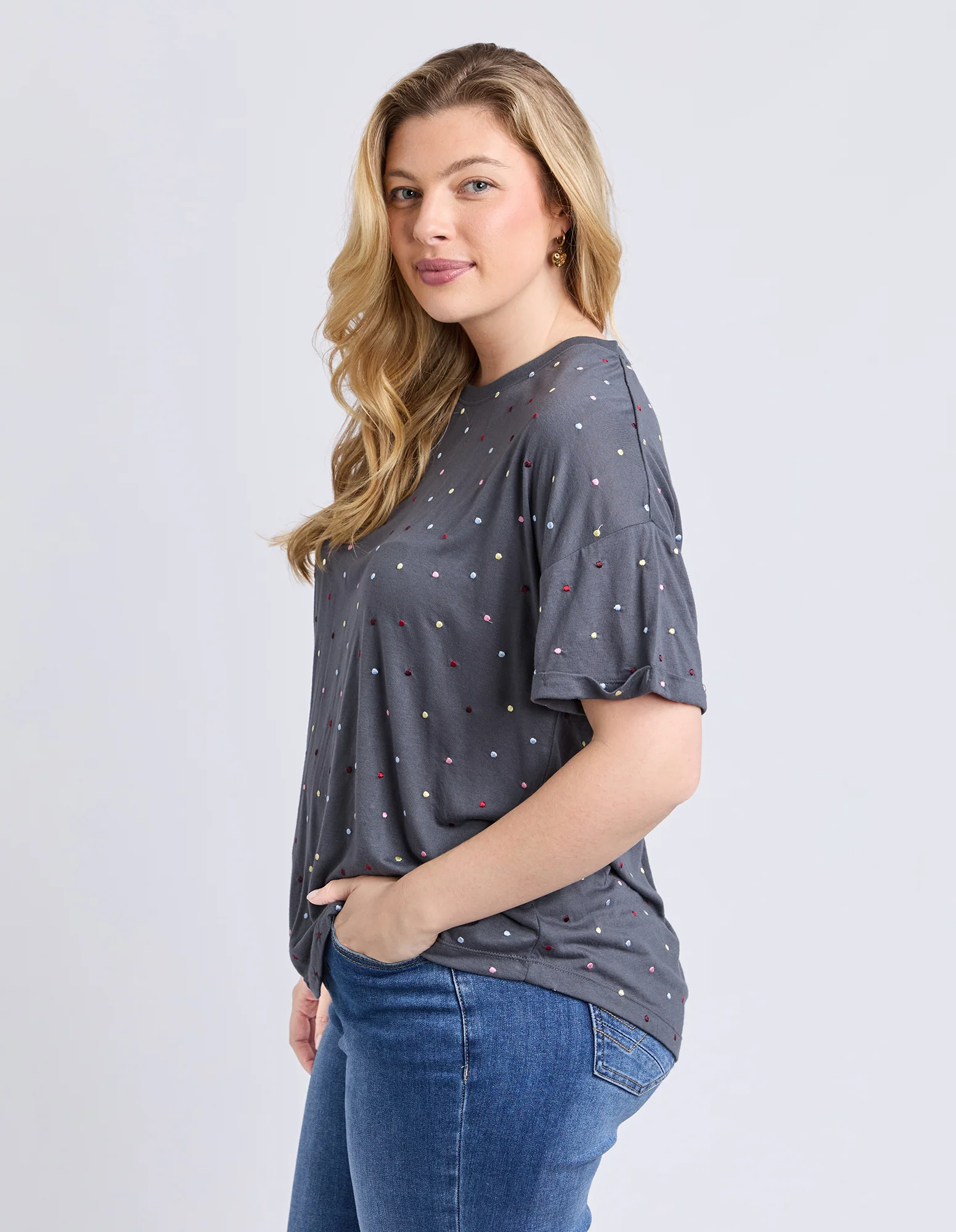 Festive Spot Tee Charcoal - Image 8