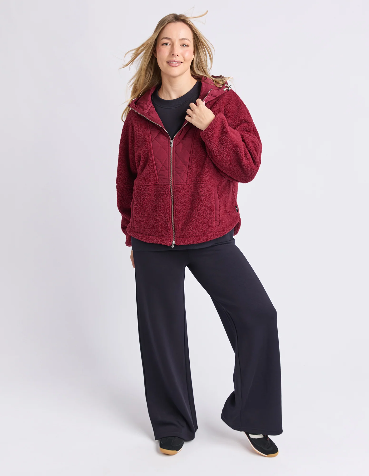 Freedom Quilted Fleece Jacket Zinfandel - Image 4