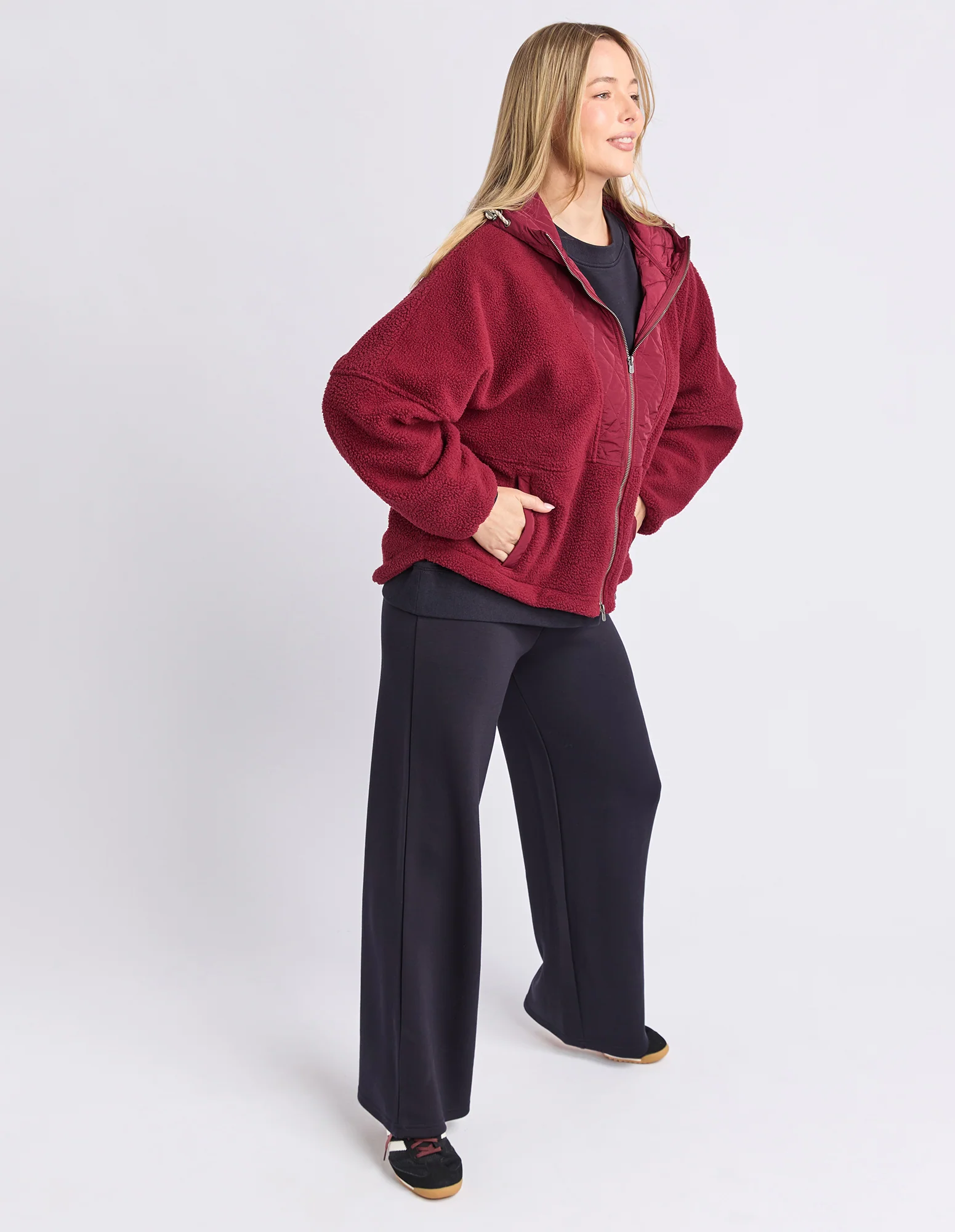 Freedom Quilted Fleece Jacket Zinfandel - Image 8