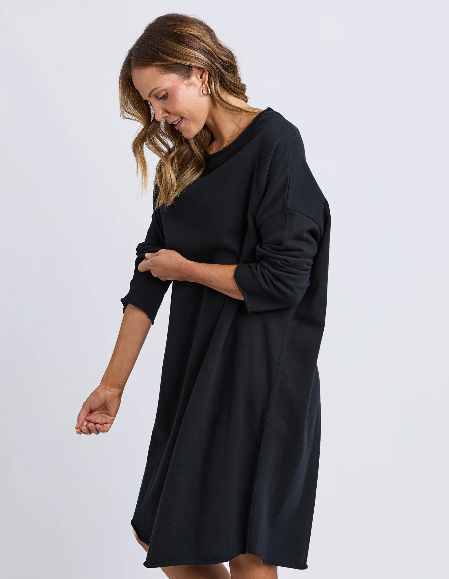 Gab Long Sleeve Dress Black - Image 5