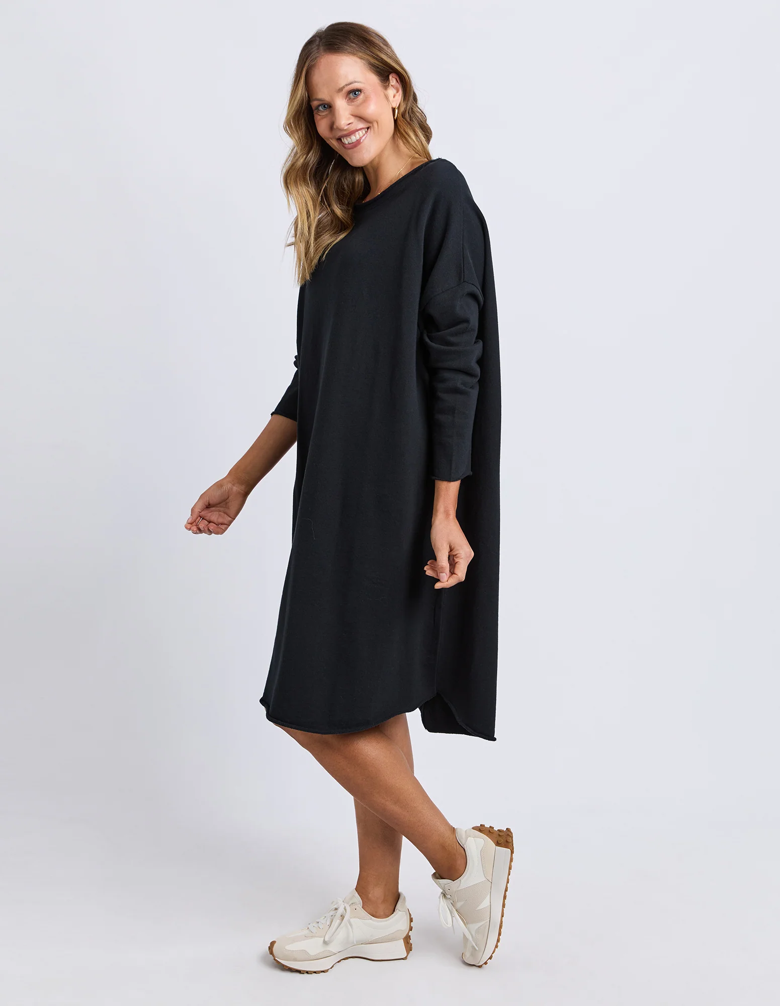 Gab Long Sleeve Dress Black - Image 7