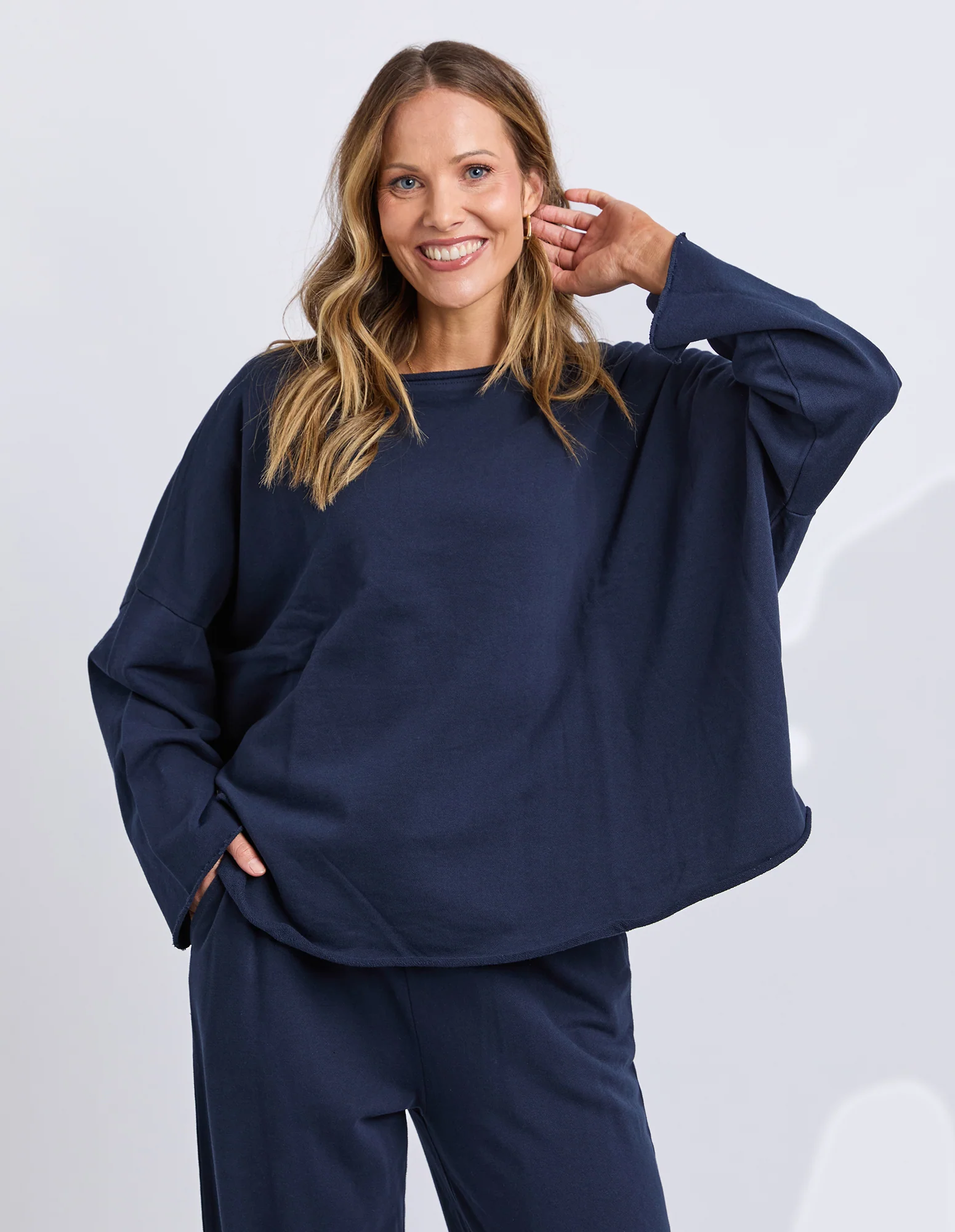 Gab Long Sleeve Sweat Dark Sapphire - Image 2